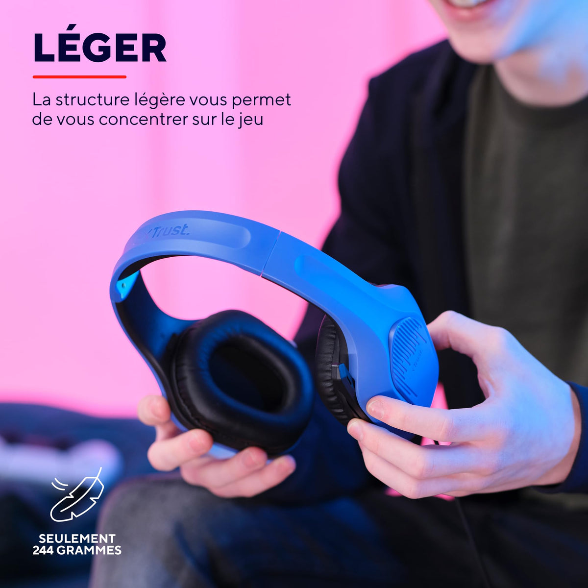 TRUST  Casque gaming ZIROX - Blue