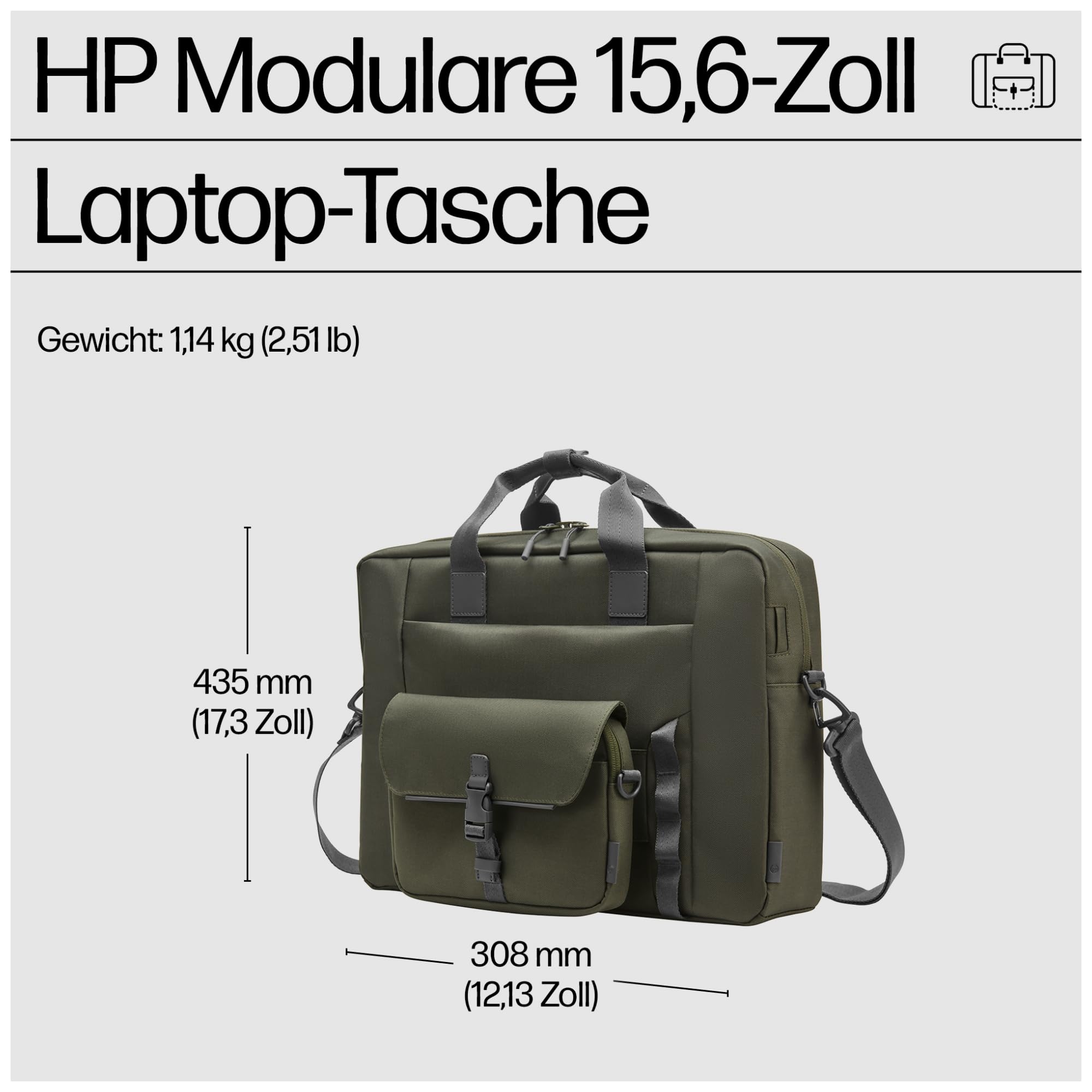 HP 15.6p Modular Laptop Bag