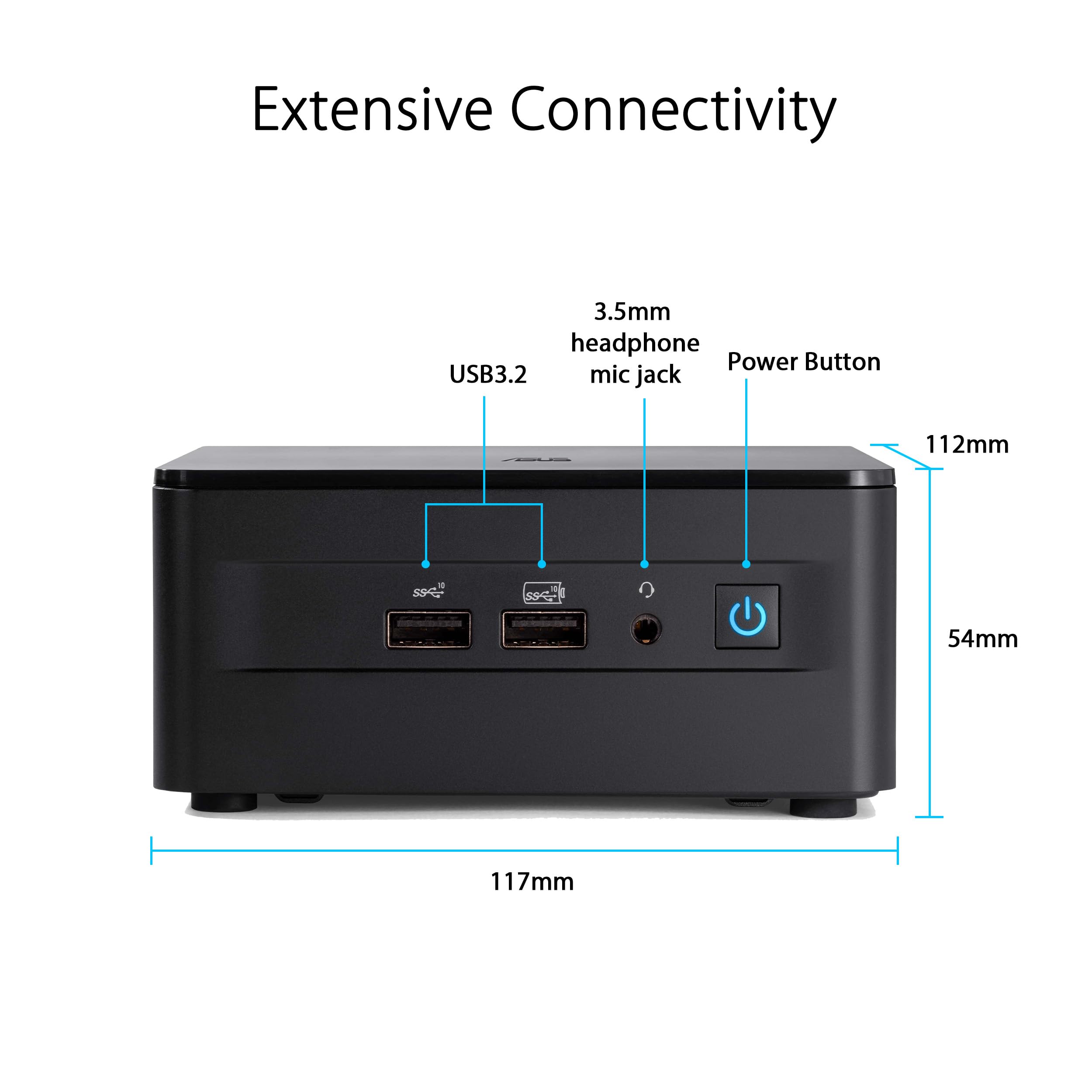 ASUS NUC12WSKV7 Barebone Intel Core i7-1270P vPro Slim Kit No Cord