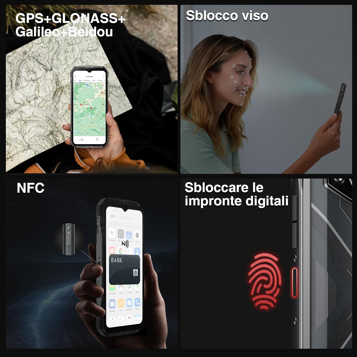 Doogee S Cyber (NFC - 6.58'' - 256 Go, 8 Go RAM - 10 800 mAh) Argent