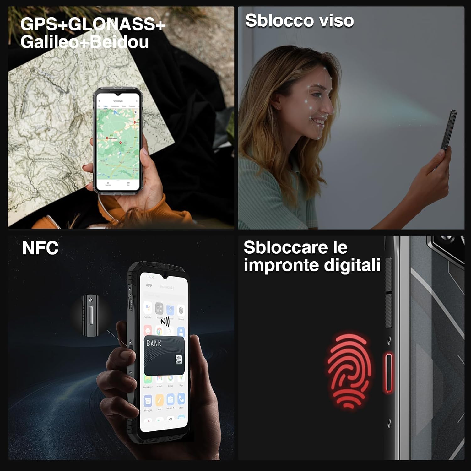 Doogee S Cyber (NFC - 6.58'' - 256 Go, 8 Go RAM - 10 800 mAh) Argent