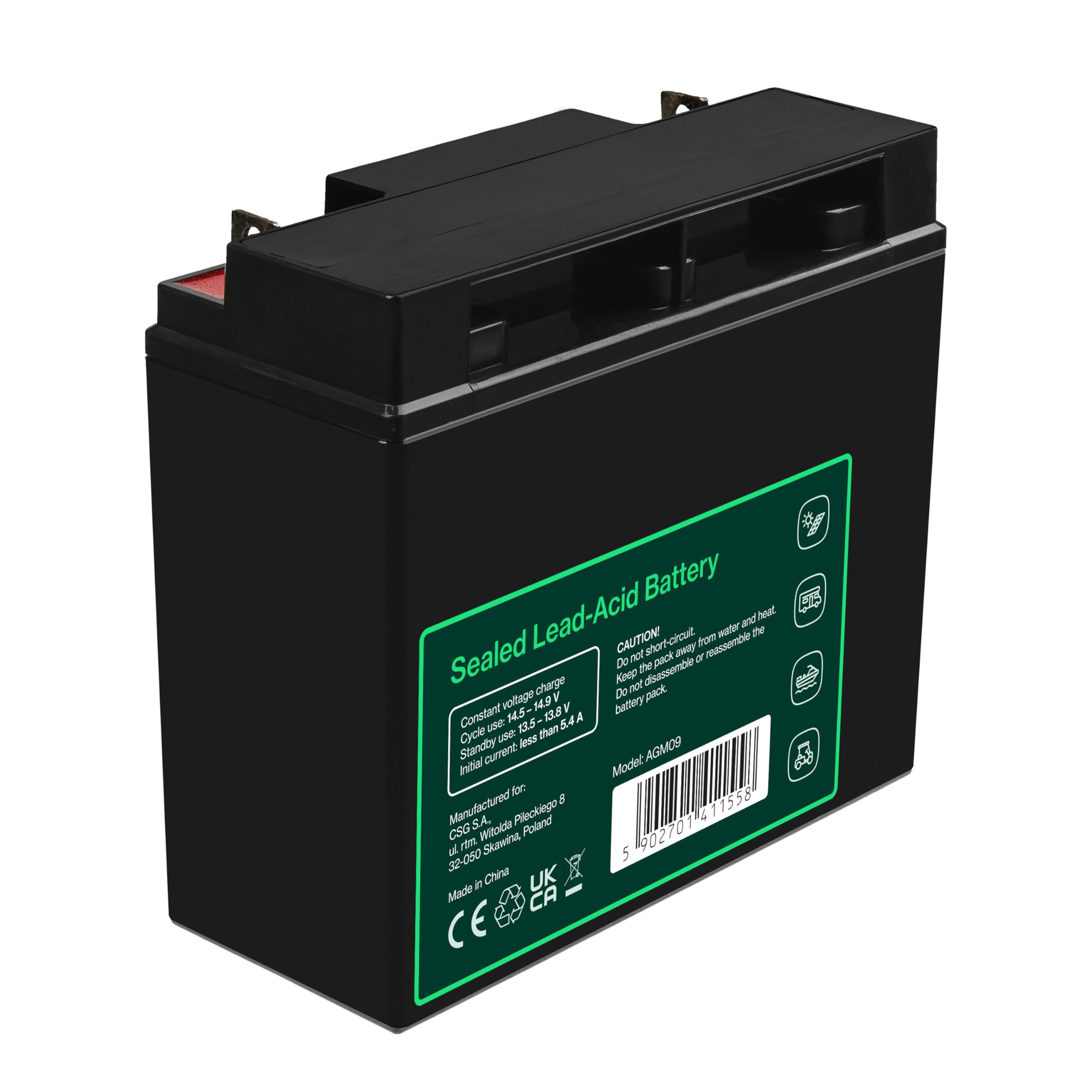 Green Cell AGM Battery 12V 18Ah - Battery - 18.000 mAh