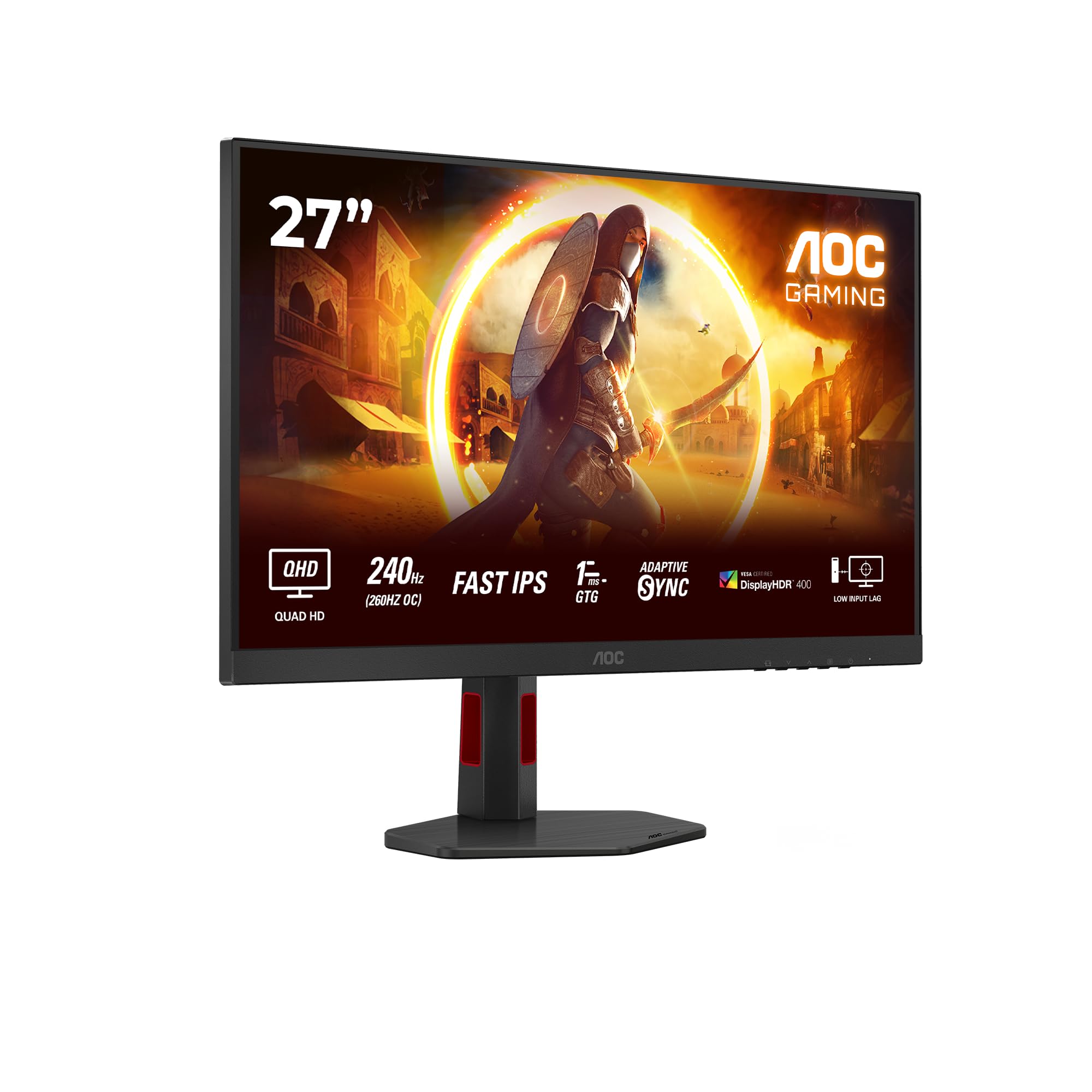 AOC Q27G4ZR 27p WQHD FASt IPS 240Hz 0.03ms 400cd/m2 HDMI2.0x2 DP Speakers