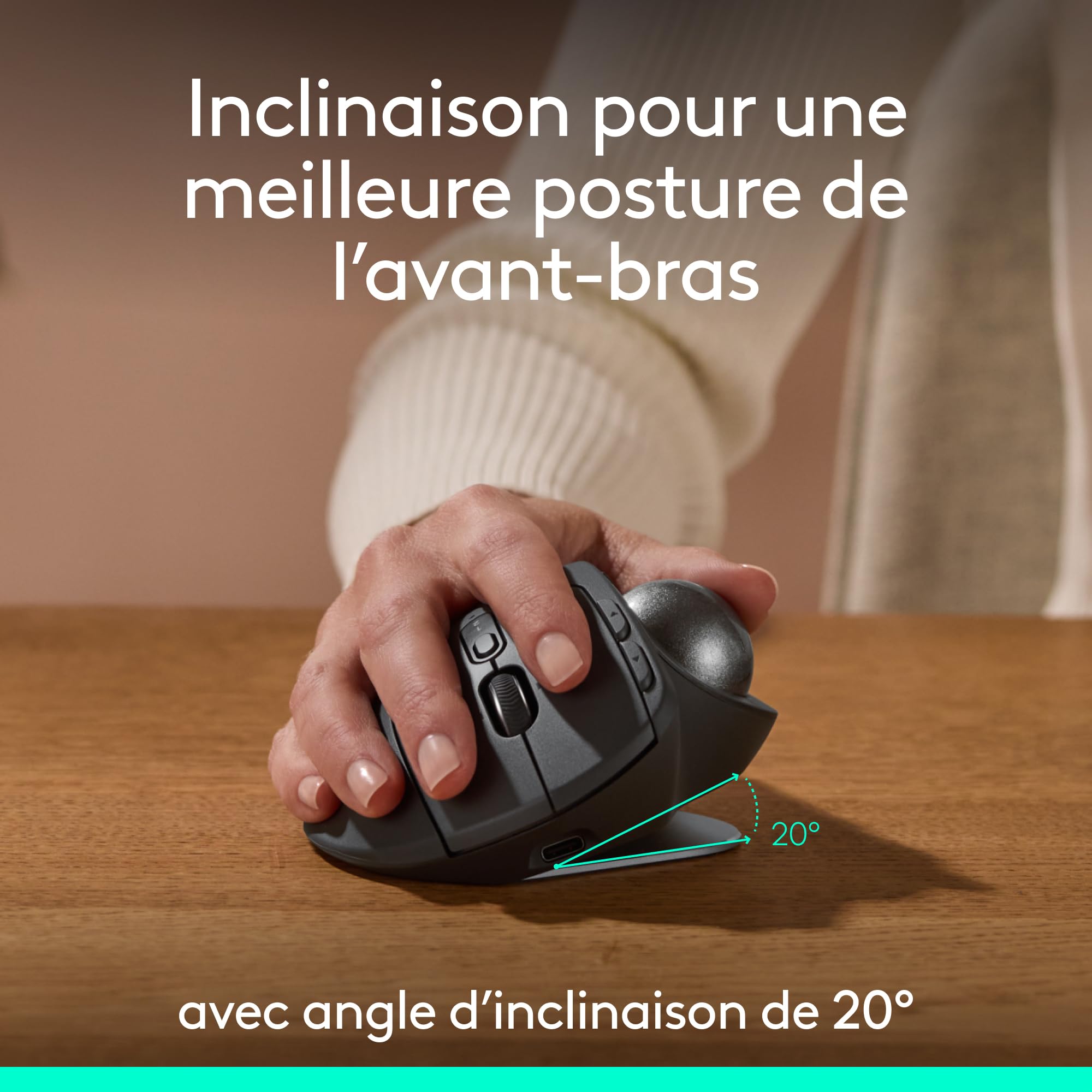 LOGITECH MX Ergo S Advanced Wireless Trackball - Graphite