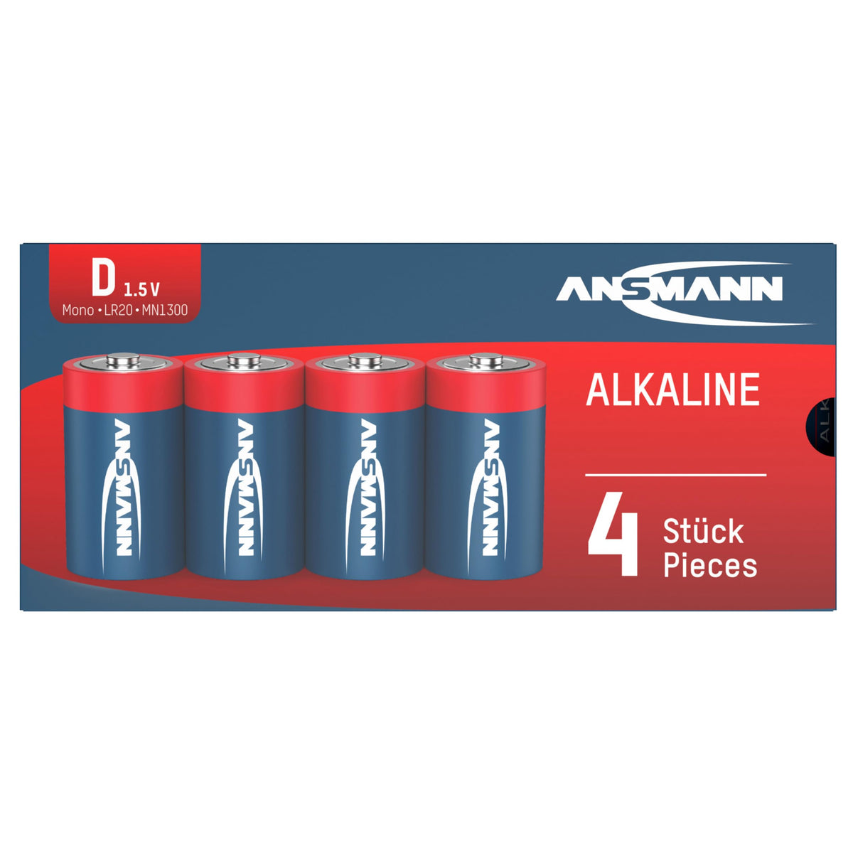 ANSMANN Piles alcalines 5015581  LR20 / D gaine de 4