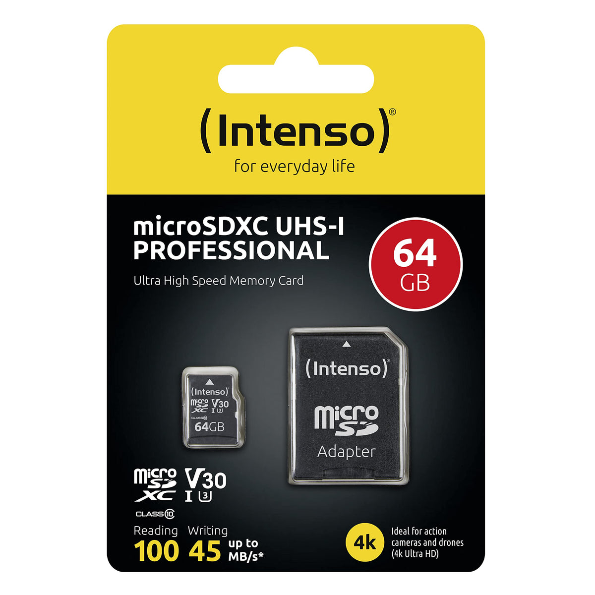 INTENSO Carte MicroSDXC UHS-I Professional Class 10 - 64 Go