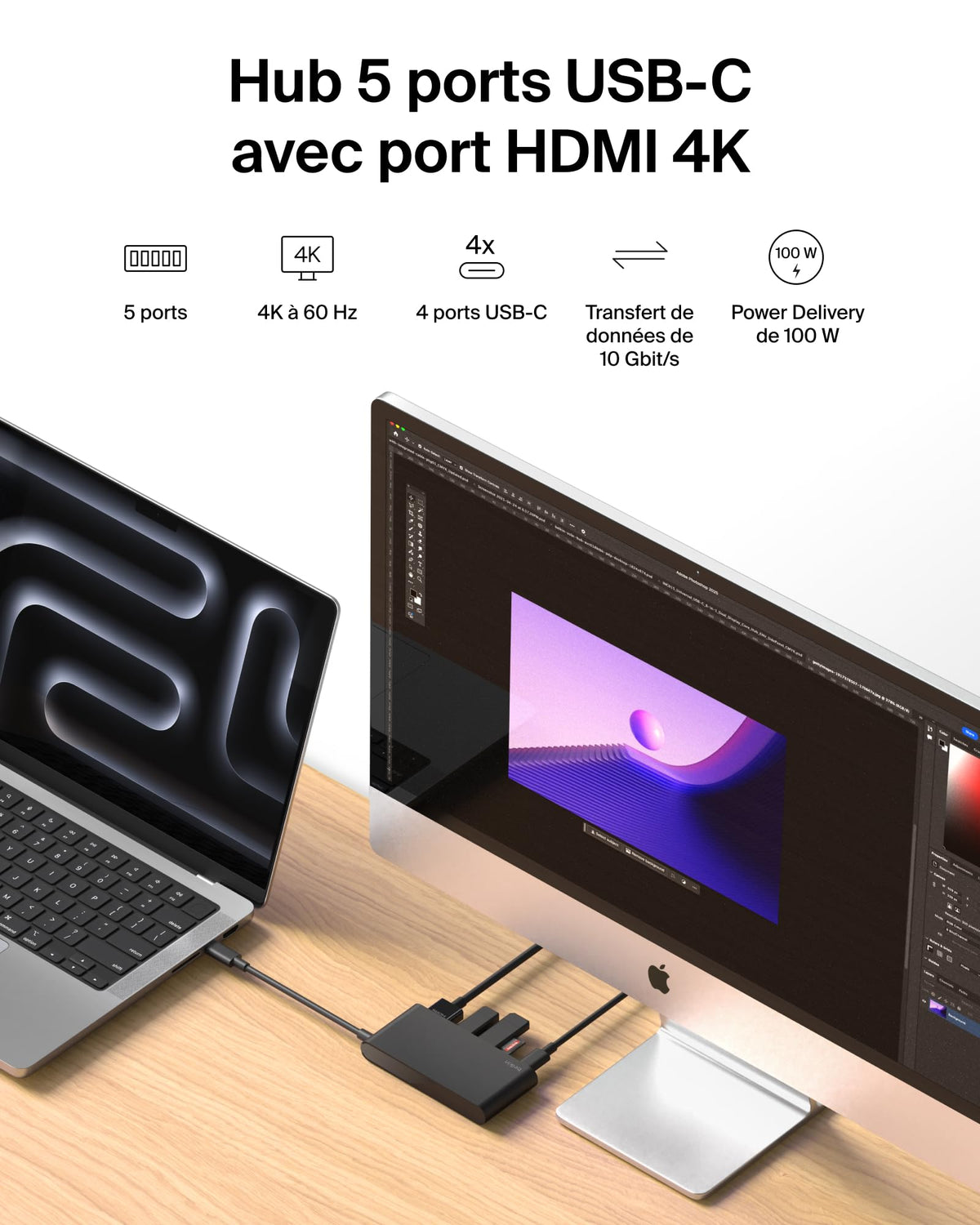 BELKIN 5-Port USB-C Hub with 4K HDMI