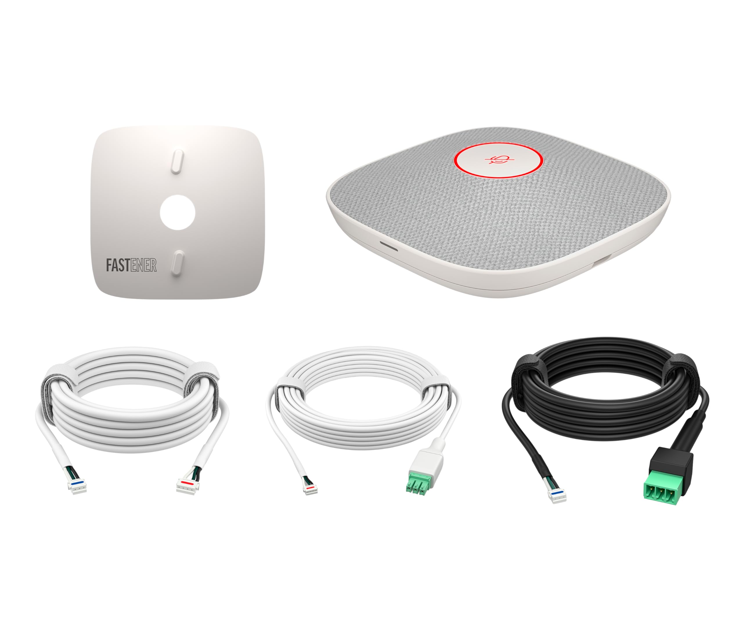 HP Poly Studio A2 White Table Microphone Mounting Plate I/O cables