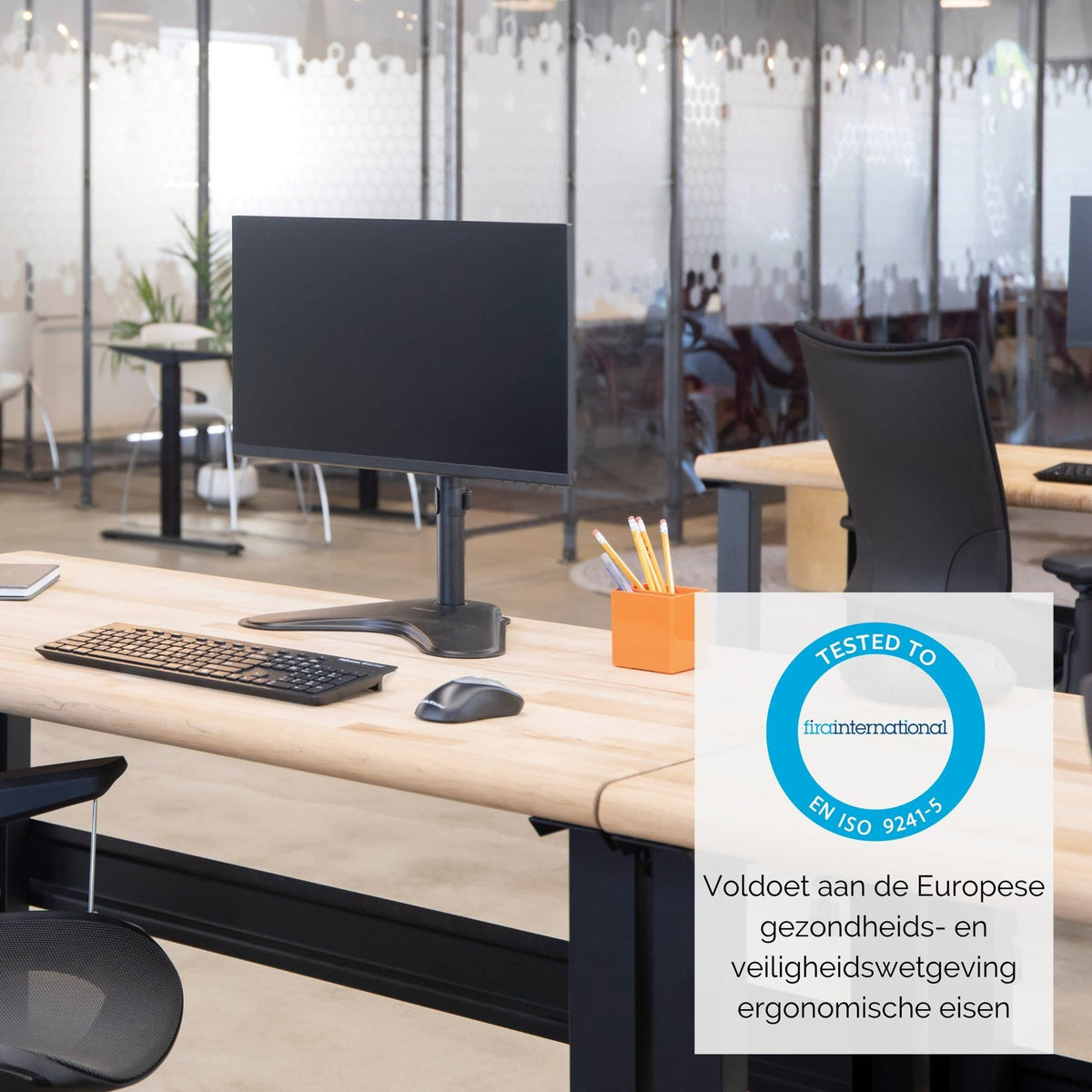 FELLOWES Bras de moniteur simple debout de série professionnelle