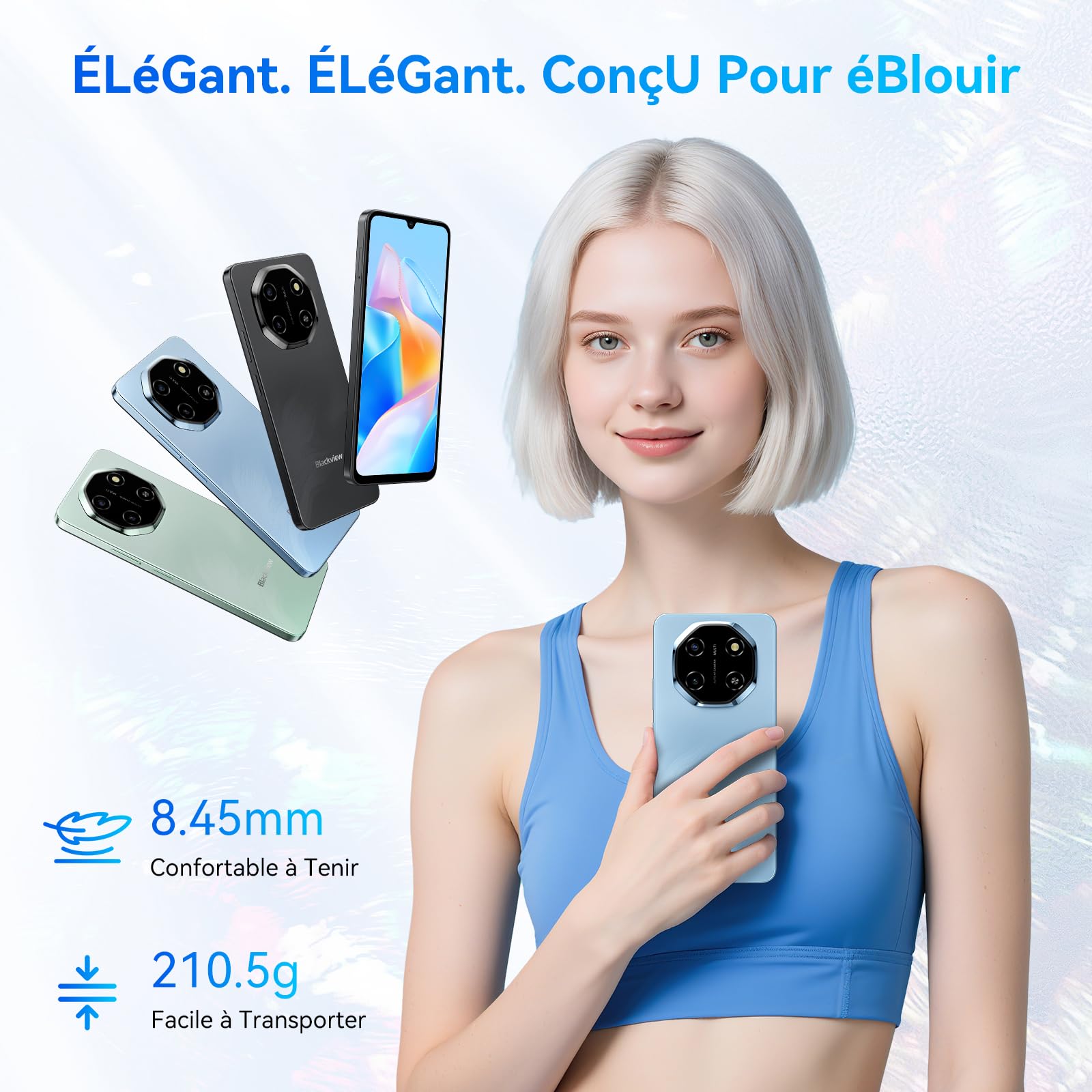 Blackview Shark 6 (5G - NFC - 6.88'' - 128 Go, 8 Go) Noir