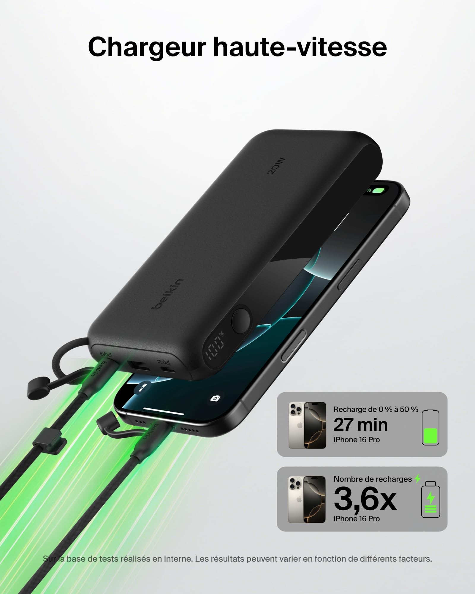 BELKIN 20k PD20W Power Bank with Display Black