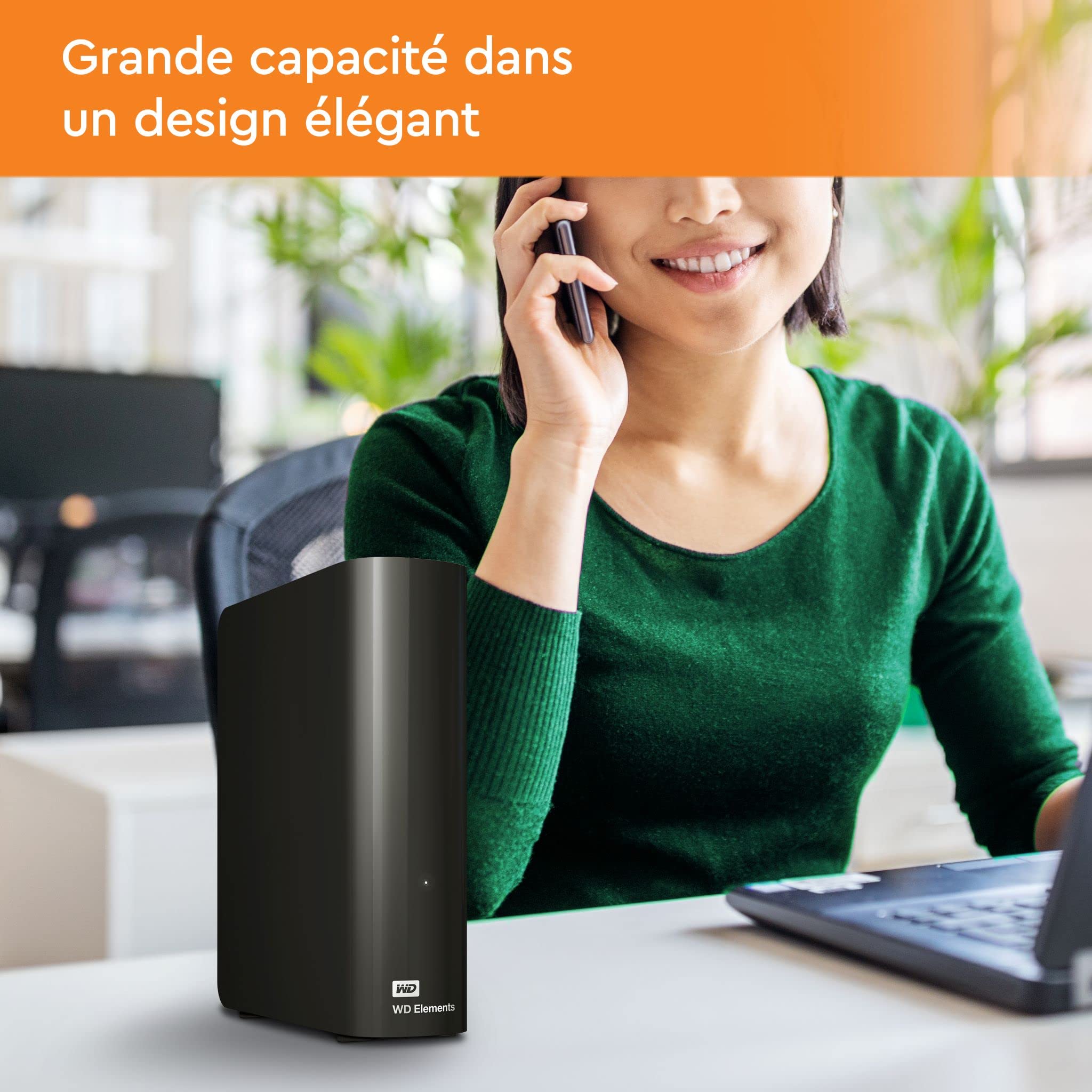 WD Elements Desktop 22To USB 3.0 HDD for plug-and-play storage
