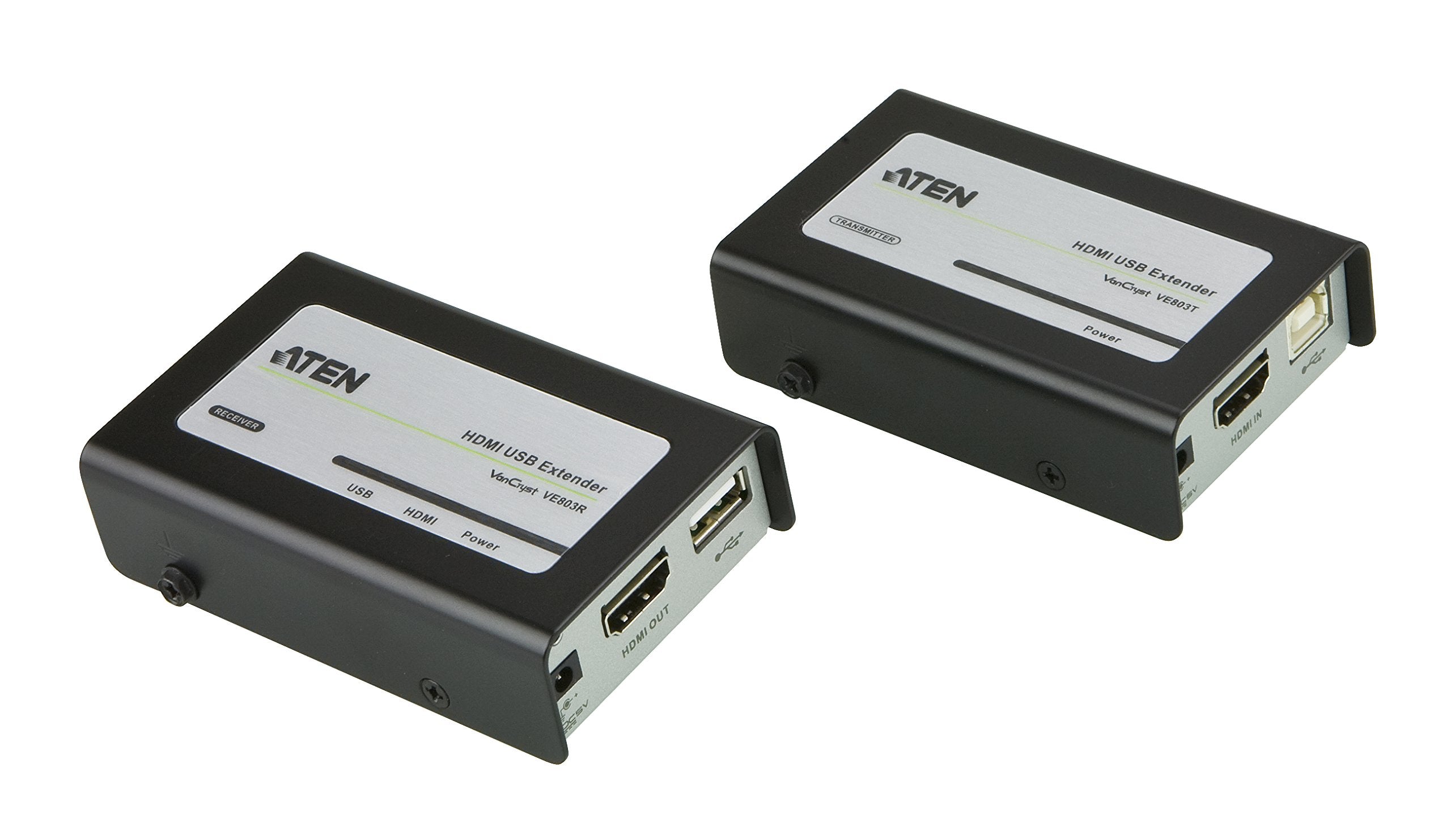 ATEN VE803-AT-G extension audio/video Émetteur et récepteur AV Noir