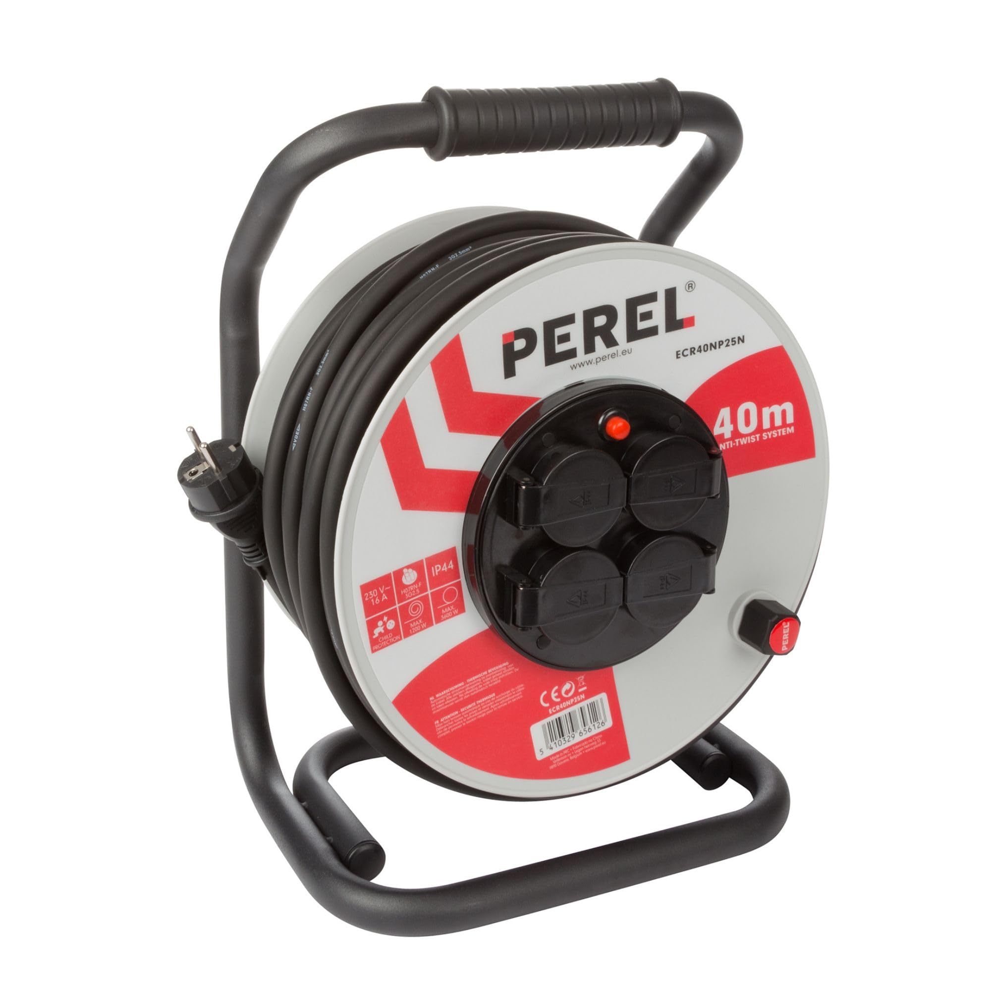Rallonge électrique PRO 40 m - 4 prises IP44