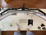 FELLOWES Bras Porte-Ecrans Double Blanc Platinum Series
