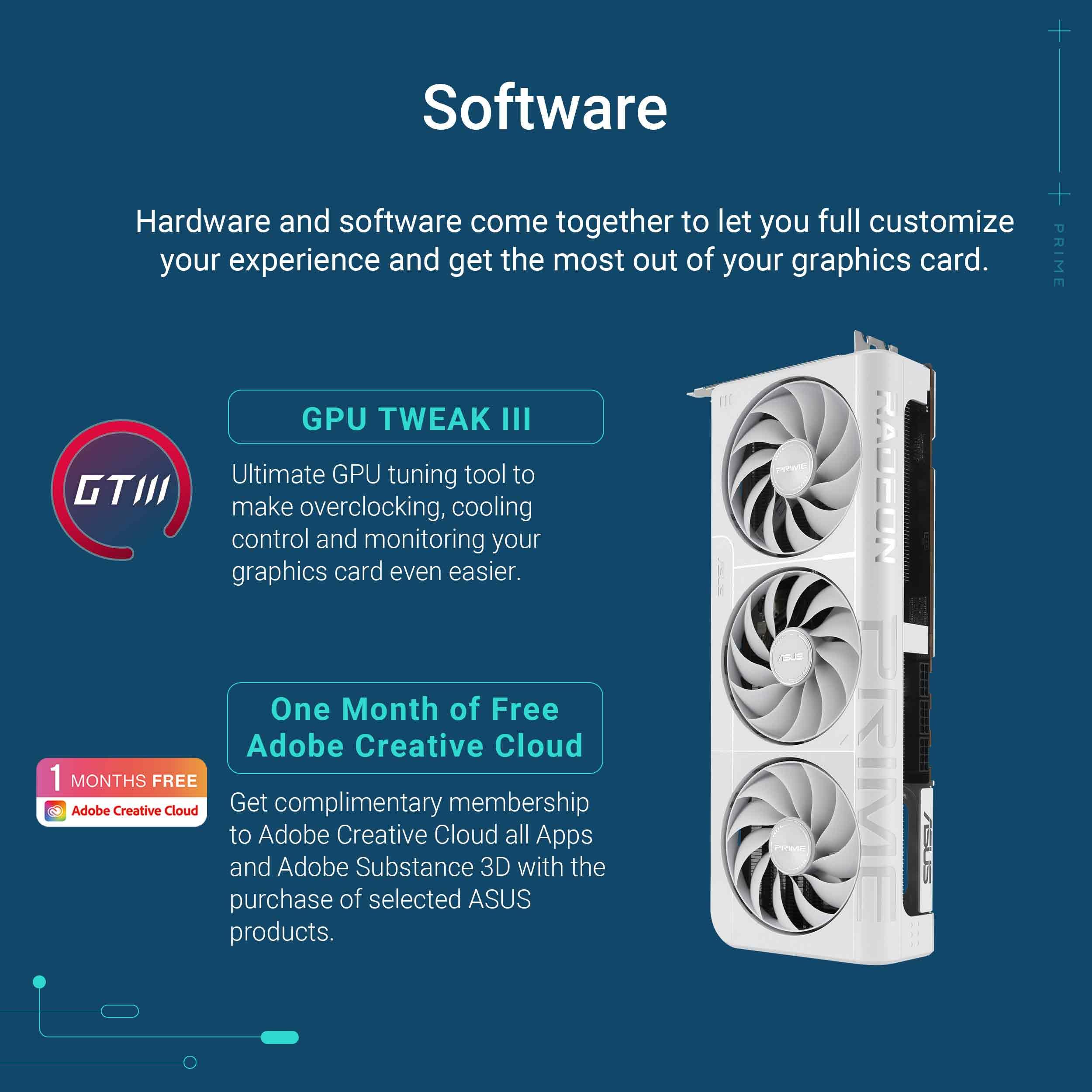 ASUS Prime Radeon RX 9070 XT White OC Edition 16Go GDDR6 Graphics Card PCIe 5.0 HDMI 2.1 DisplayPort 2.1a