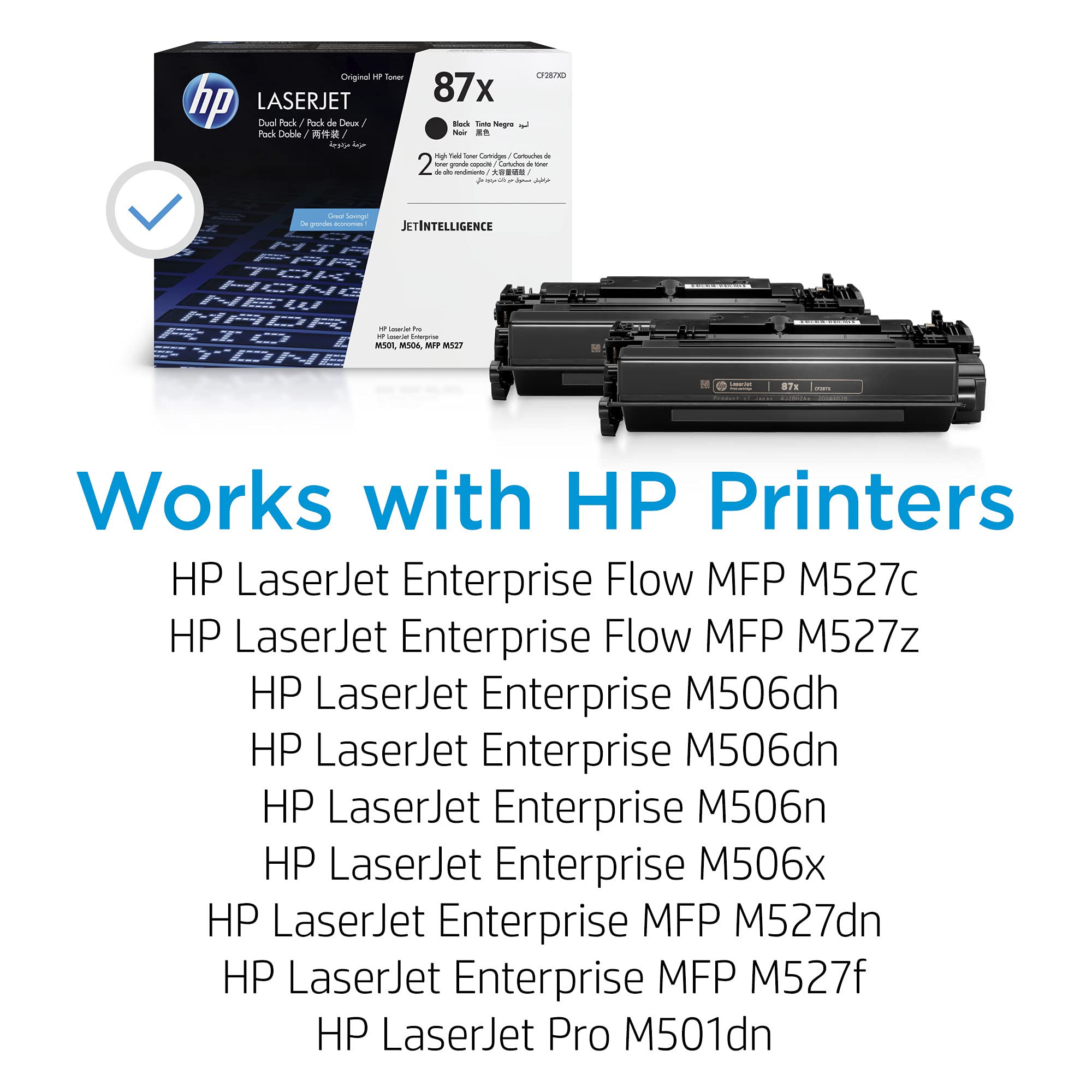 HP 87X original LaserJet Toner cartridge CF287XD Black High Yield 2-pack