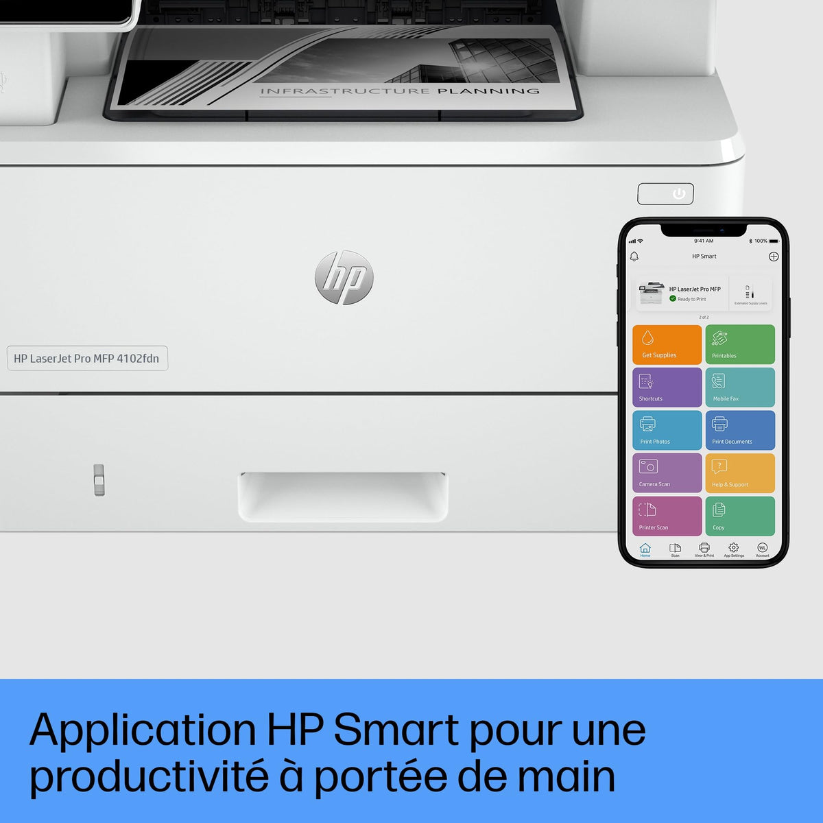 HP LaserJet Pro MFP 4102fdn MFP Mono laser 38ppm Copy 40ppm Print 350sheets LAN USB USB imprimante A4 multifonction laser monochrome