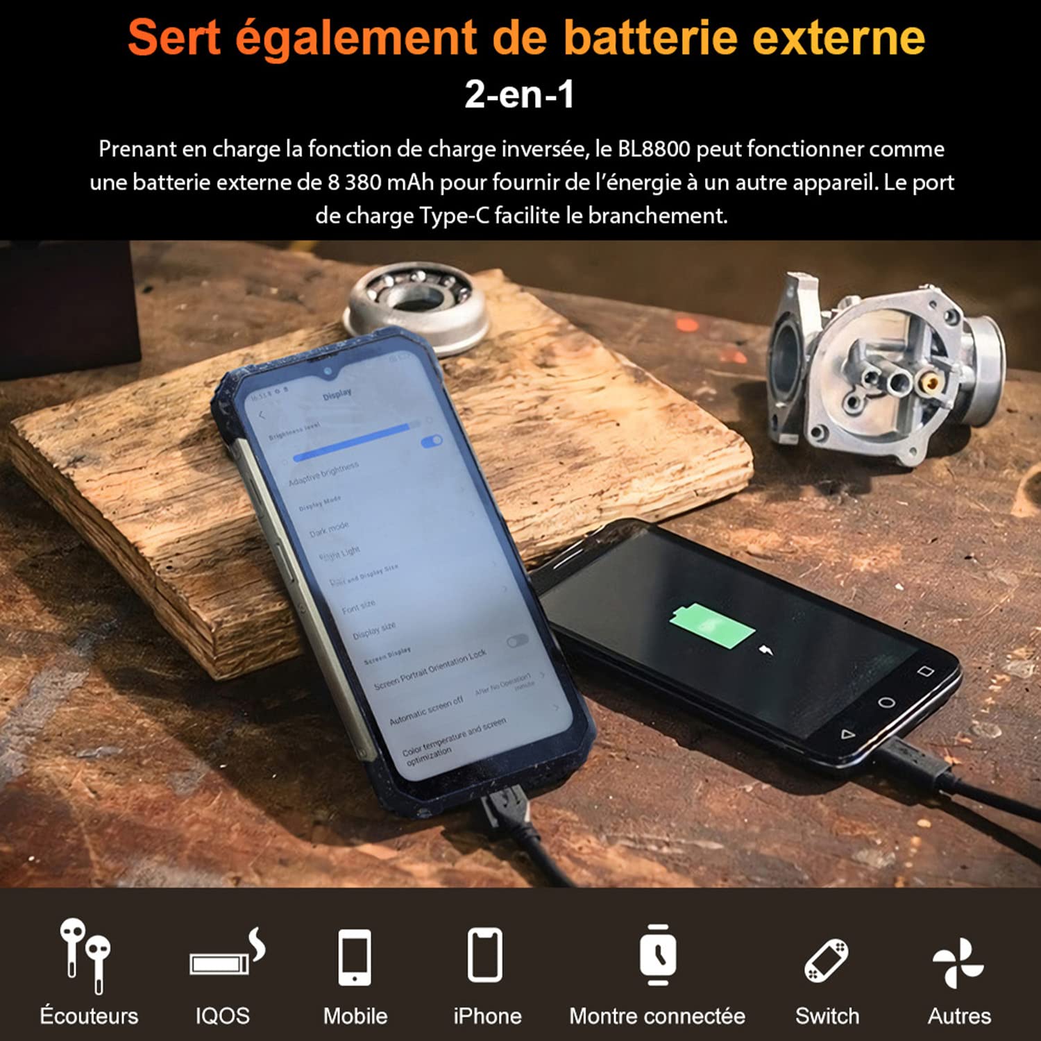 Blackview BL8800 Pro 5G (FLIR - Ecran de 6.58'' - 128 Go, 8 Go RAM) Noir