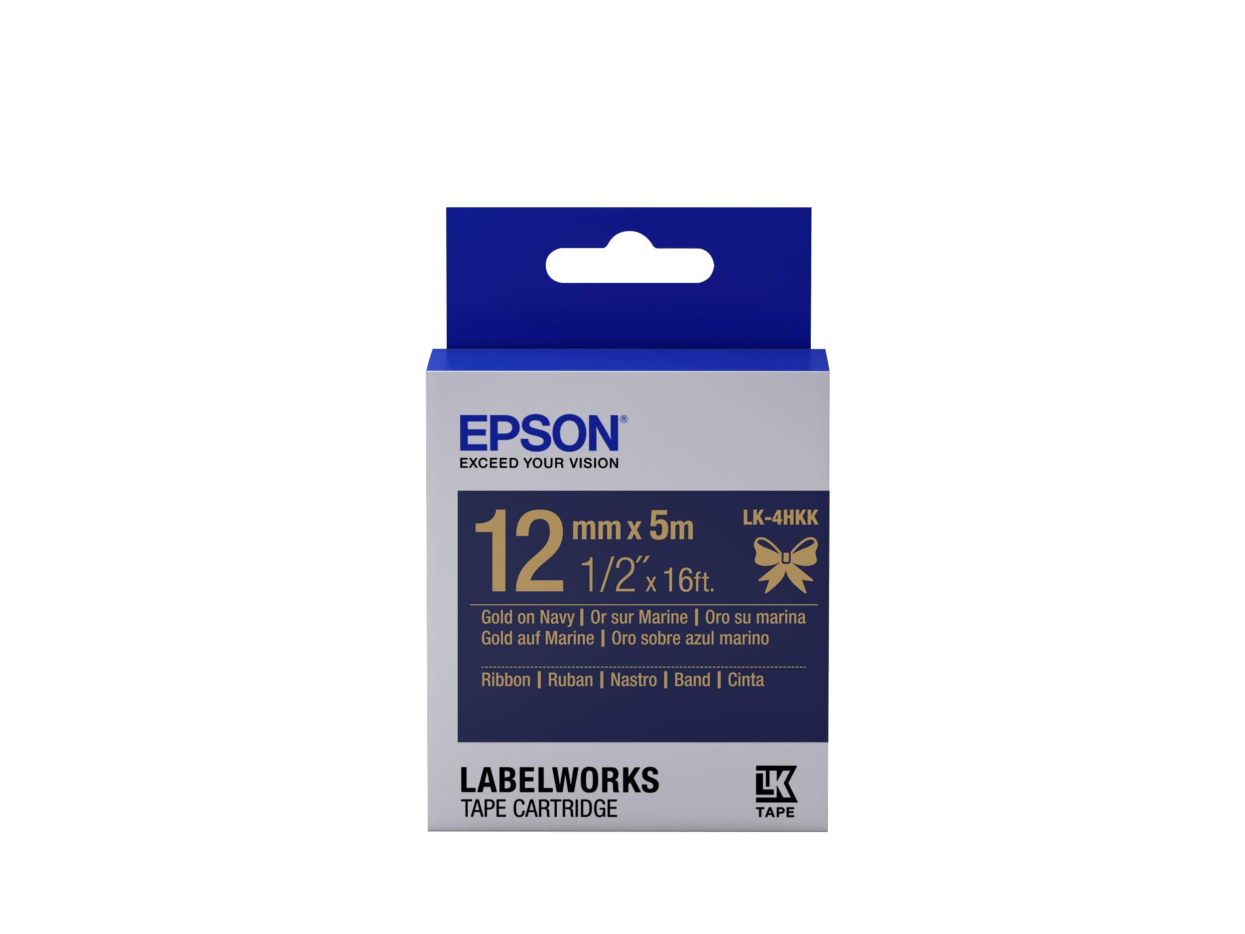 EPSON Ruban LK-4HKK - Satin - Or/Bleu marine 12/5