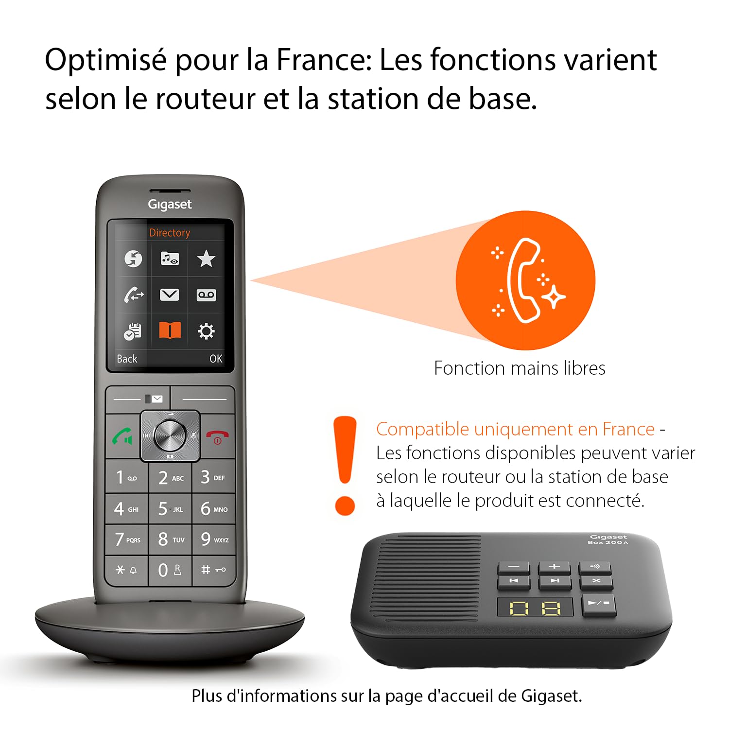 Gigaset CL660A TRIO Tél. DECT +REP. - base + 3 combinés