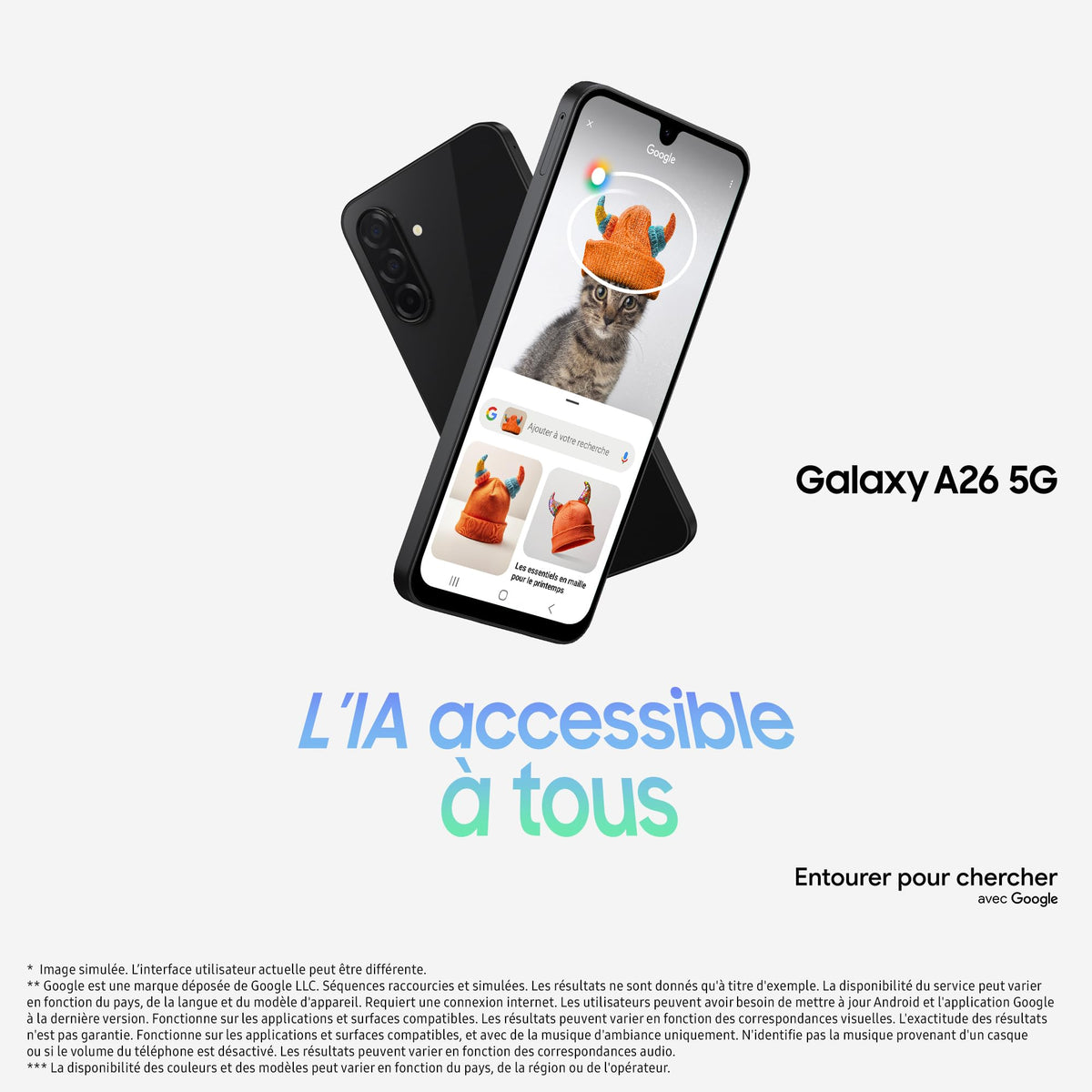 Samsung A266 Galaxy A26 (Double Sim - 6.7'' - 128 Go, 6 Go RAM) Noir
