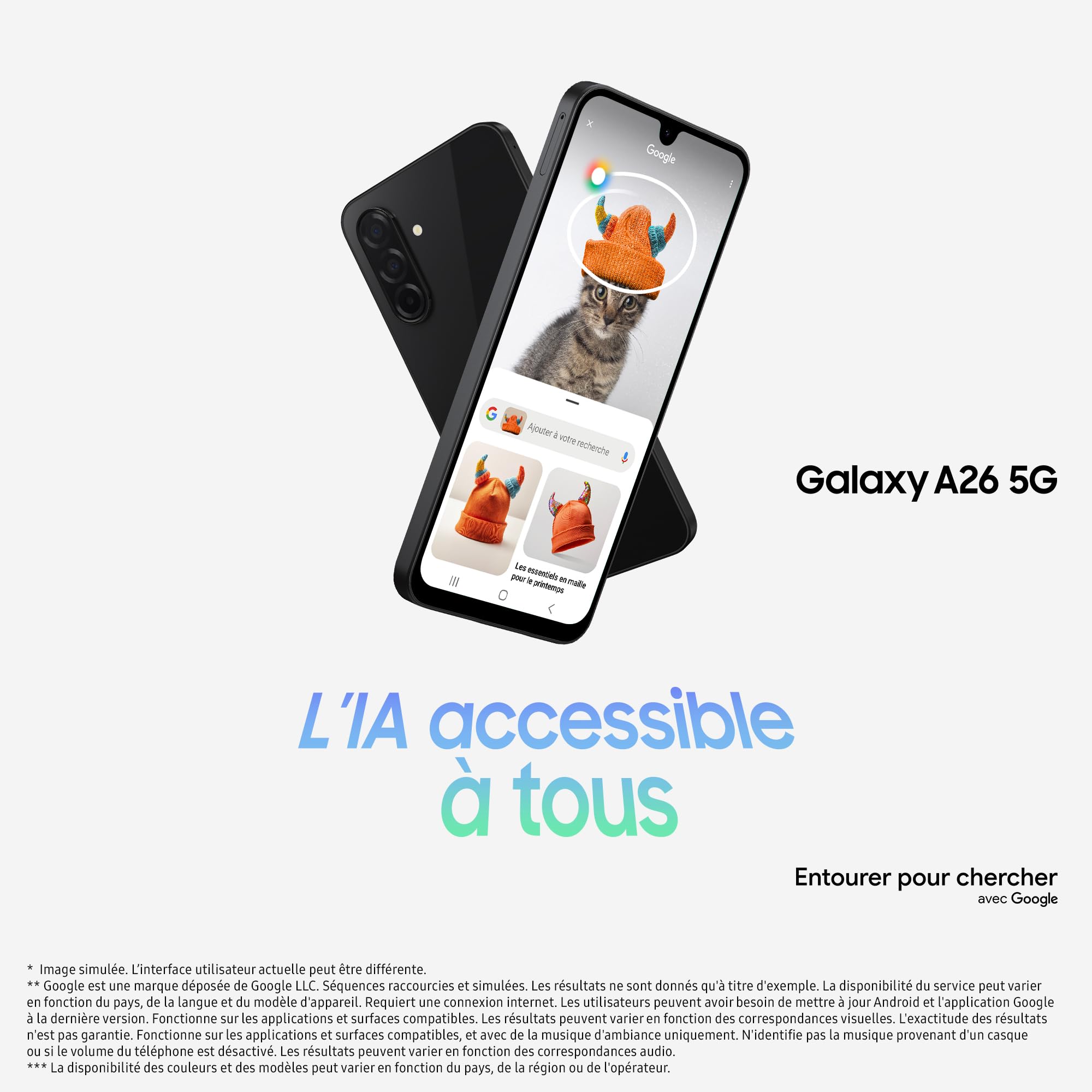 Samsung A266 Galaxy A26 (Double Sim - 6.7'' - 128 Go, 6 Go RAM) Noir