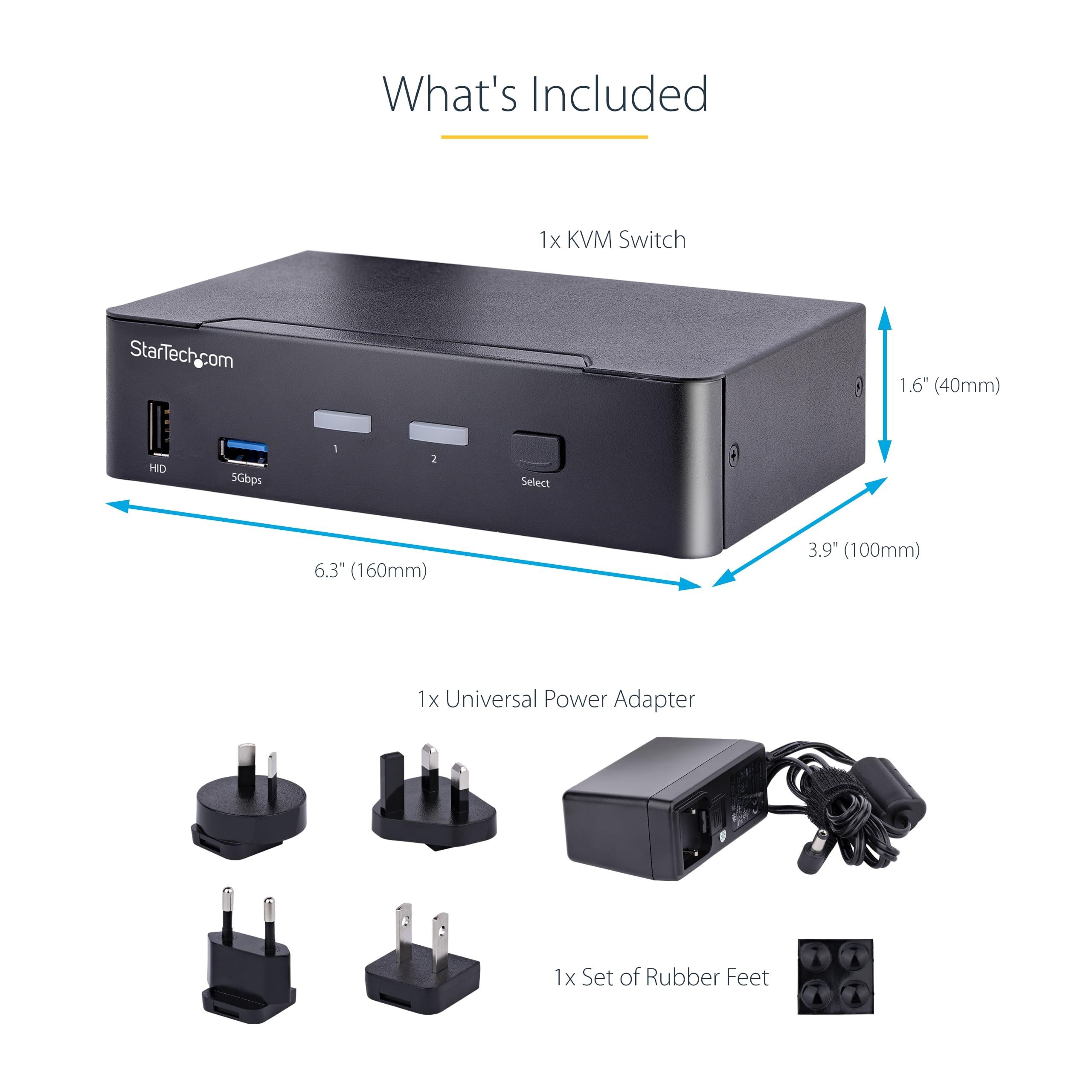 2-Port USB-C KVM Switch 4K DisplayPort
