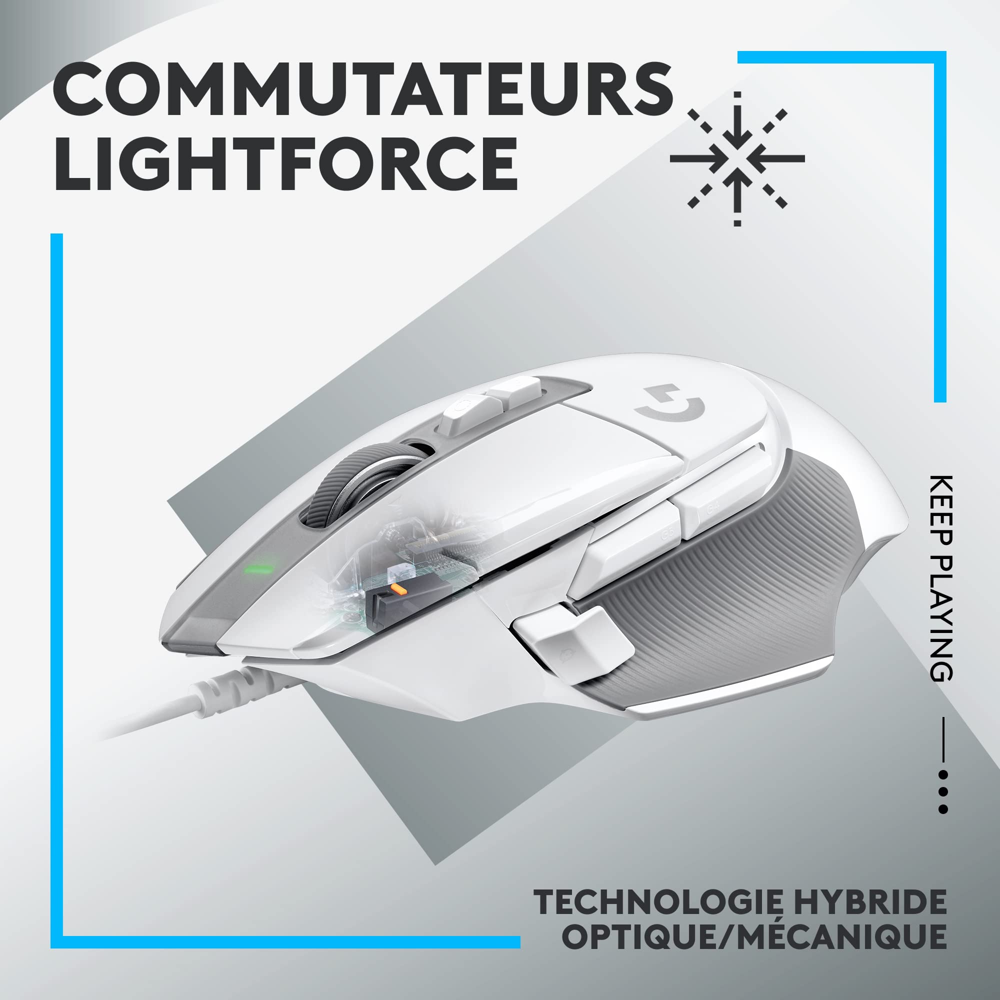 LOGITECH G G502 X Mouse optical wired USB white