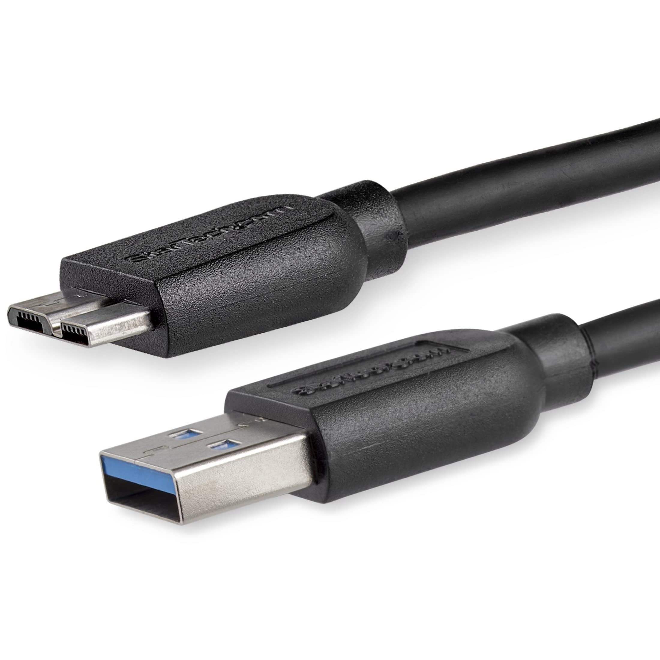2m 1.8m Slim USB 3.0 Micro B Cable