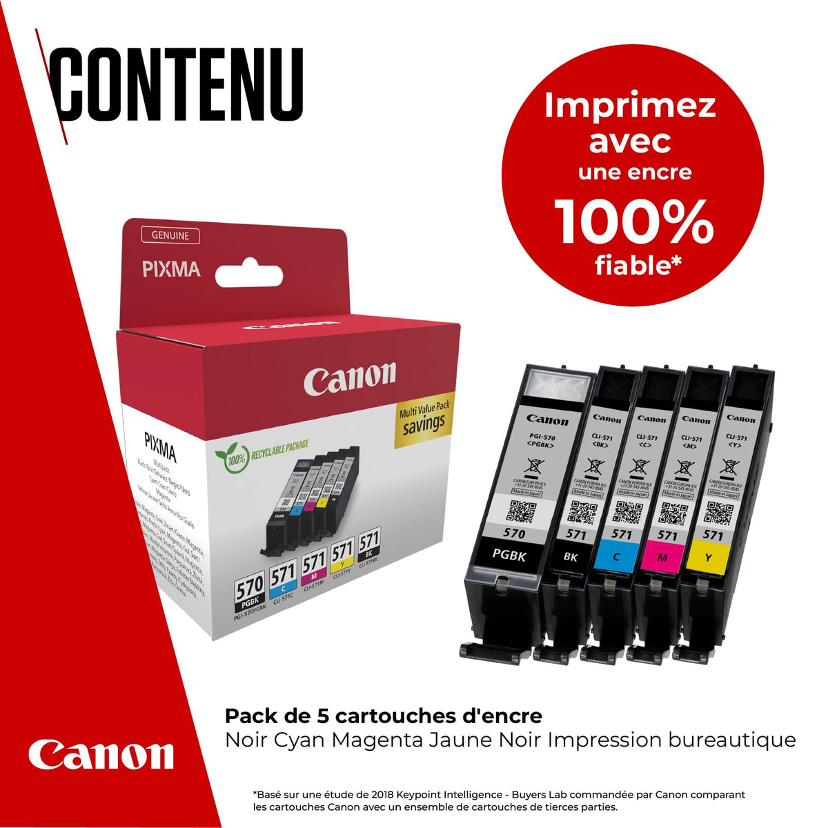 CANON PGI-570/CLI-571 Ink Cartridge PGBK/C/M/Y/BK