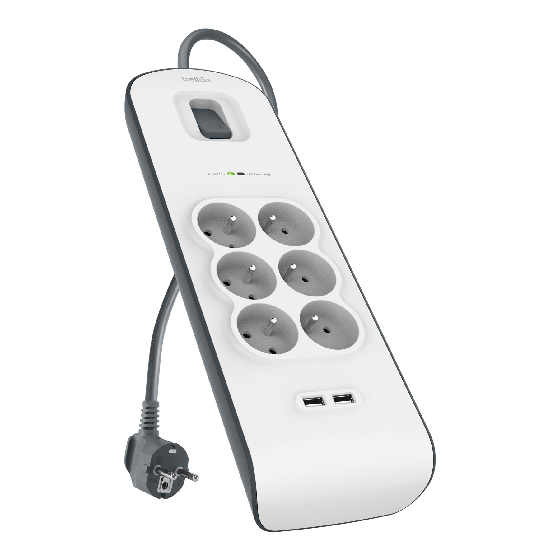 BELKIN Multiprise/Parafoudre 6 Prises 2 Ports USB