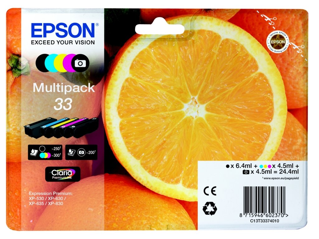 EPSON 4LB Multipack Oranges alarmed - Claria Premium Ink w/s