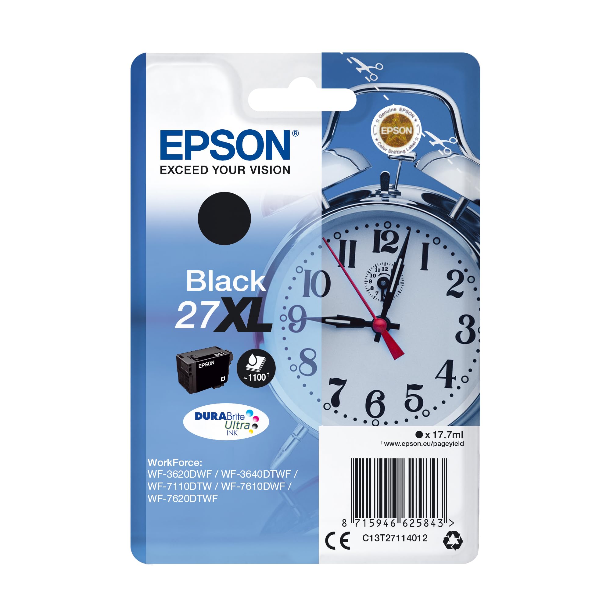 Ink/27XL Alarm Clock 17.7ml BK