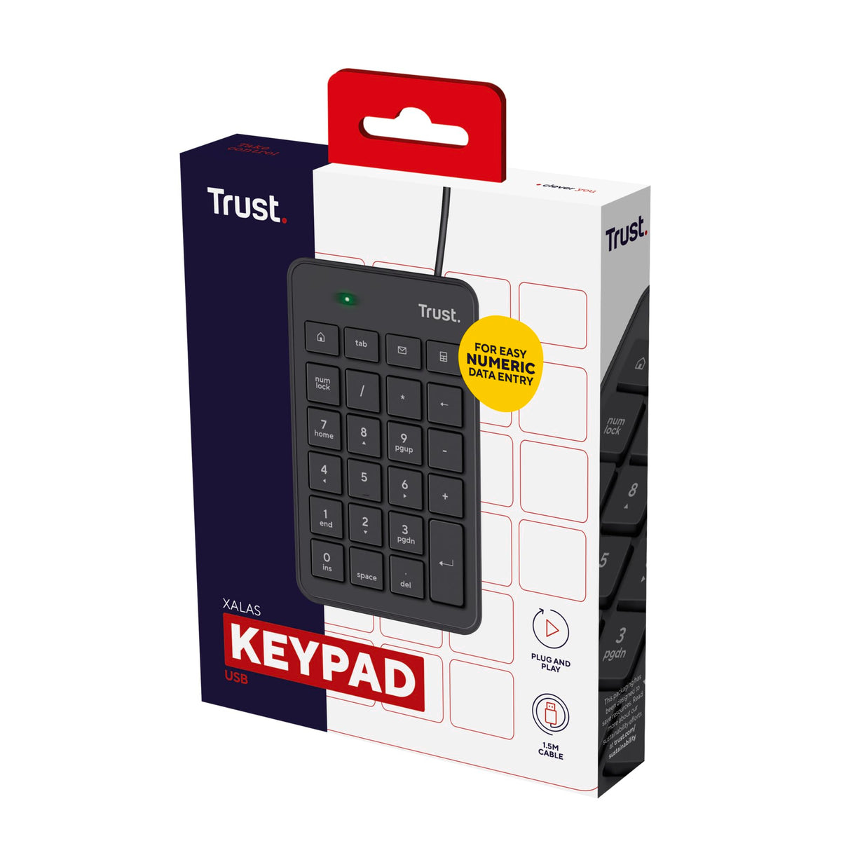 TRUST Pavé numérique filaire XALAS USB