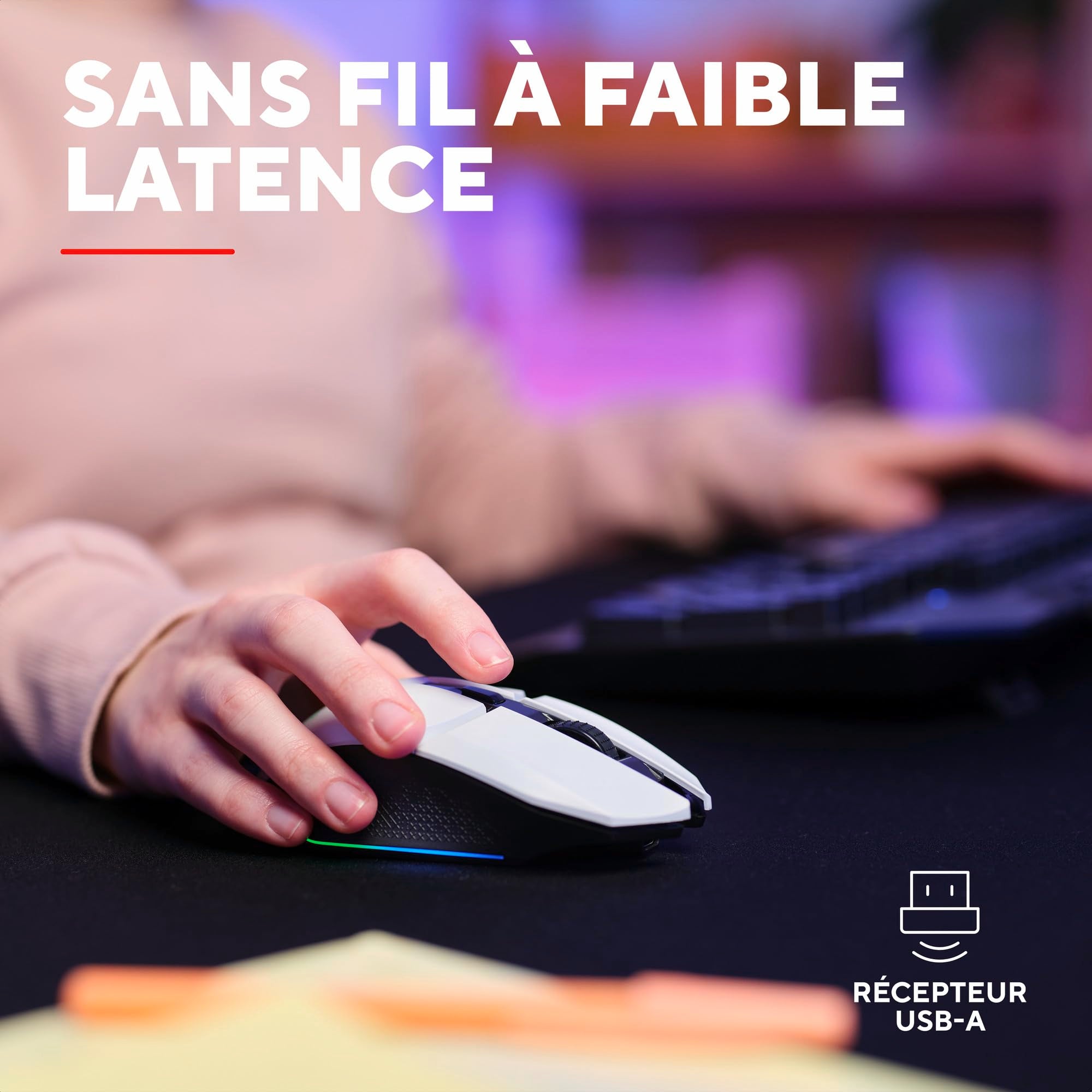 TRUST Souris gaming sans fil FELOX rétroéclairée - Blanche