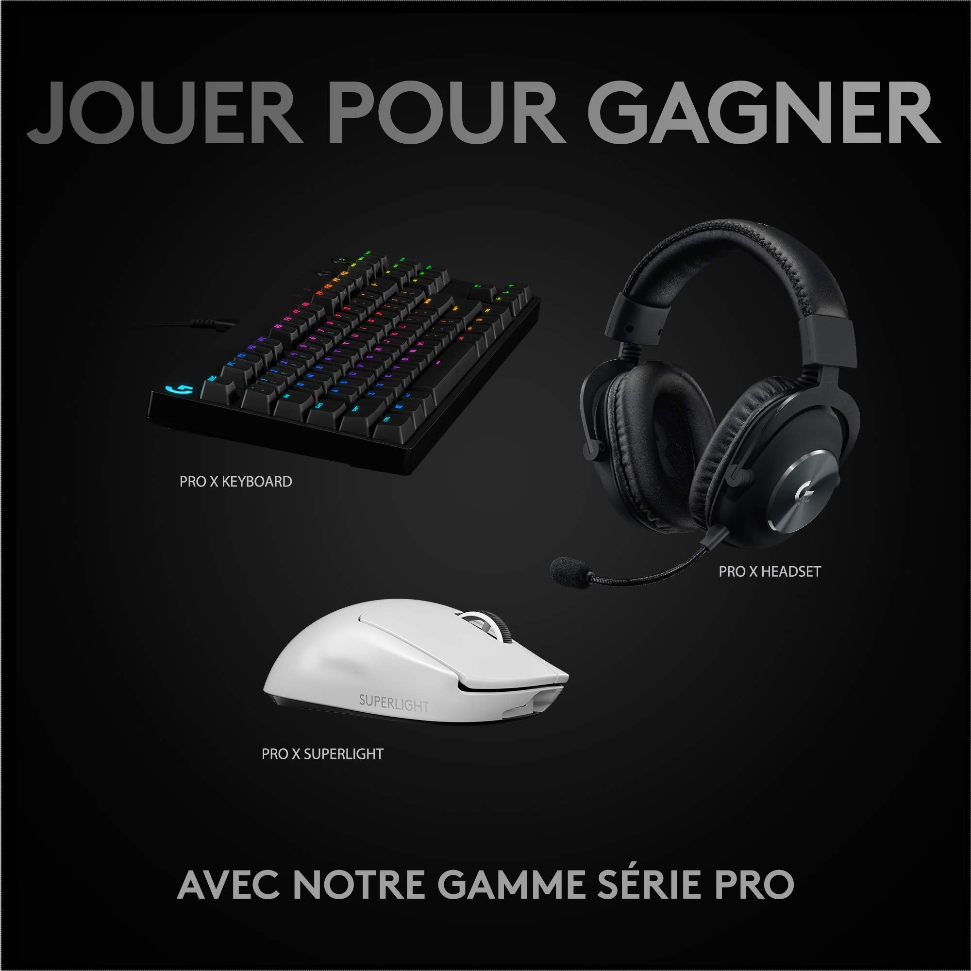LOGITECH PRO X SUPERLIGHT Wireless Gaming Mouse Mouse optical 5 buttons wireless 2.4 GHz USB LIGHTSPEED receiver white