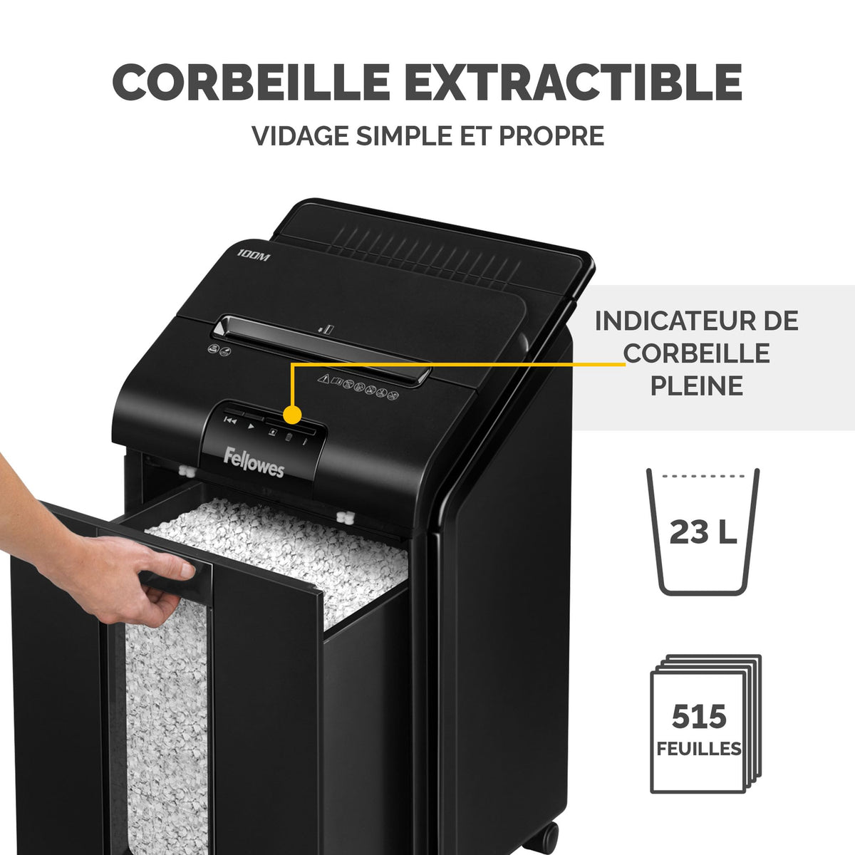 FELLOWES Destructeur automatique Haute confidentialité 100M