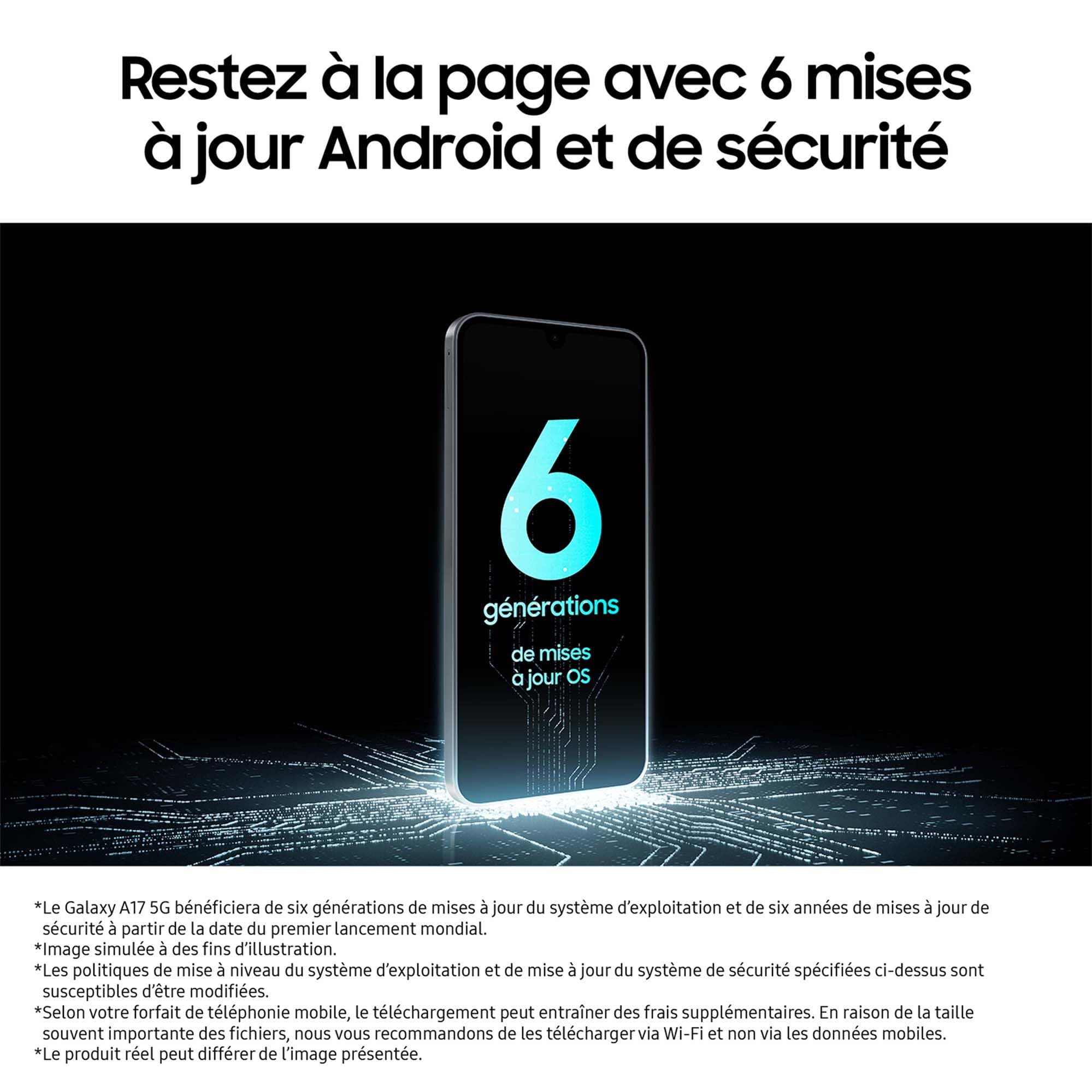 Samsung A176 Galaxy A17 5G (6.7'' - 128 Go, 4 Go RAM) Noir