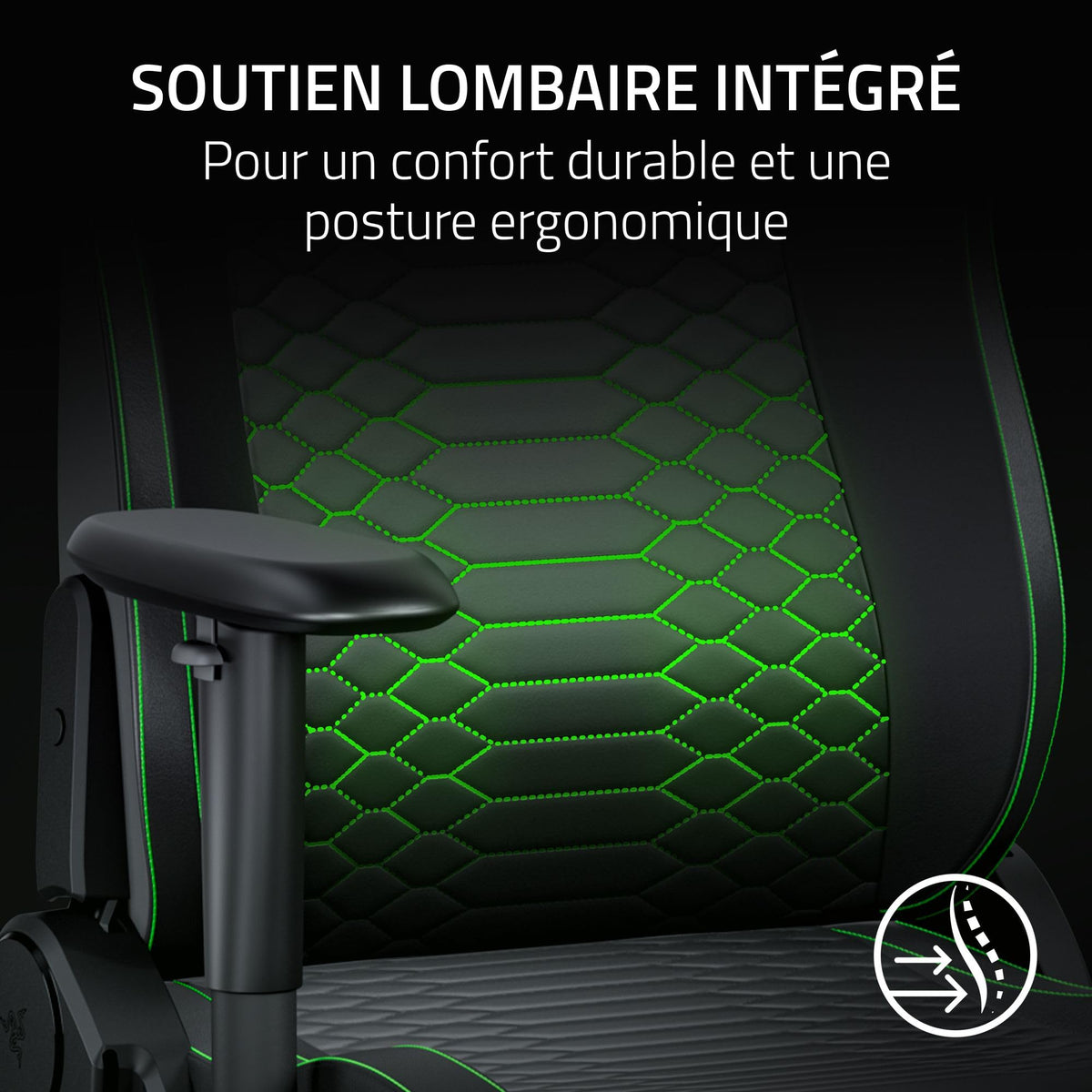 RAZER Iskur V2 X NewGen Black/Green - Fauteuil Gaming