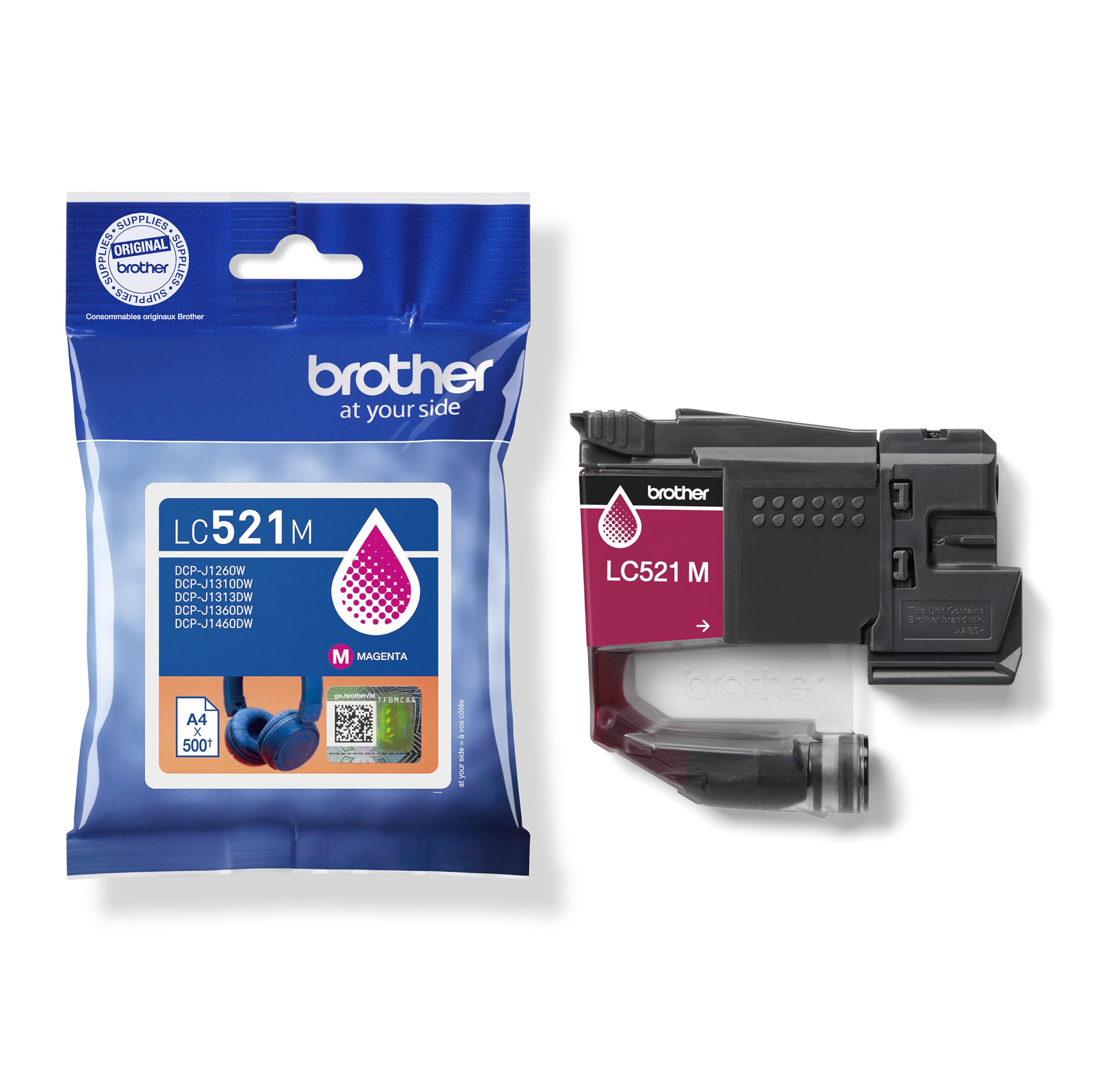 BROTHER Magenta ink cartridge yield up to 500 pages