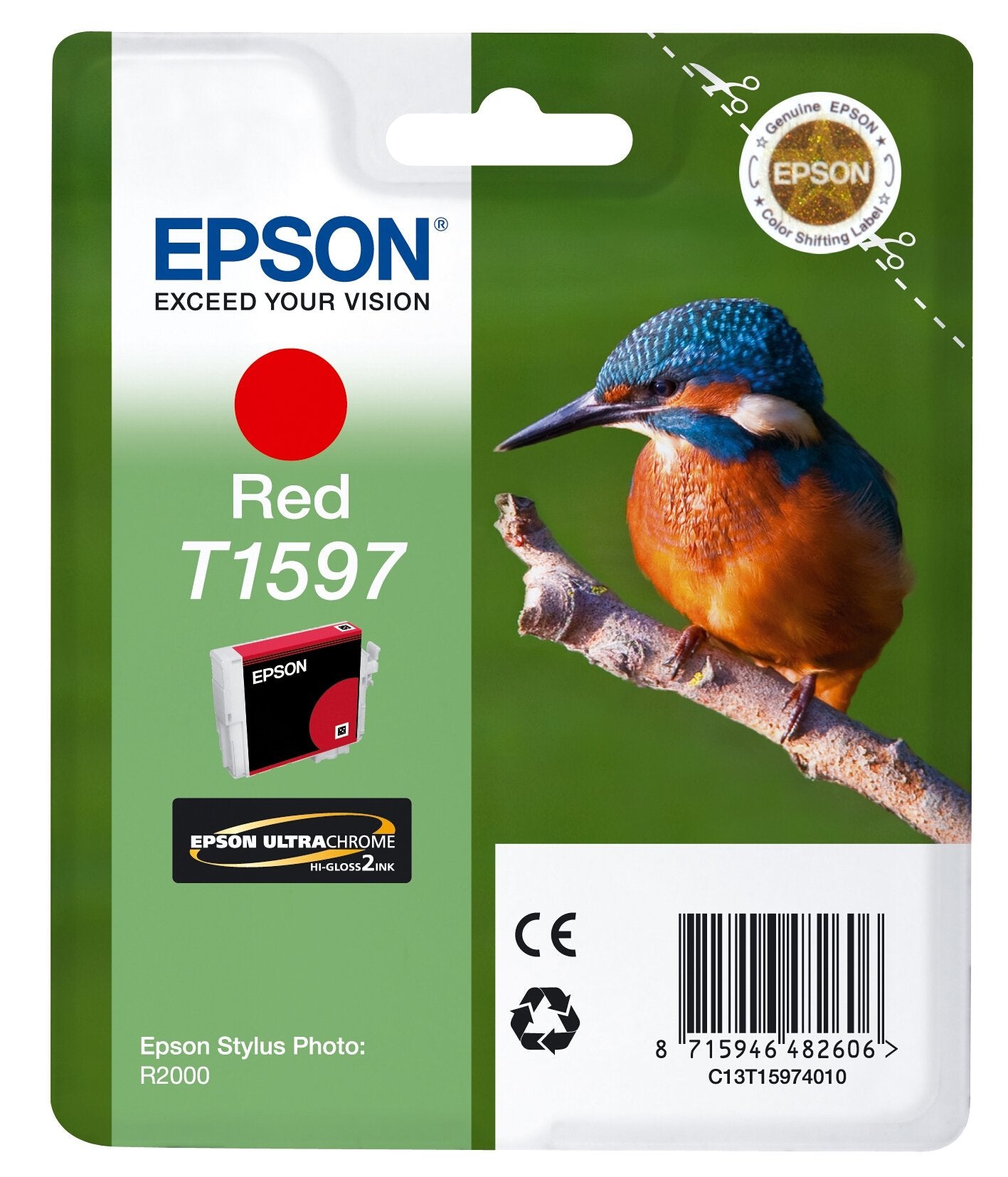 Cartouche EPSON C13T15974010 T1597 - Rouge