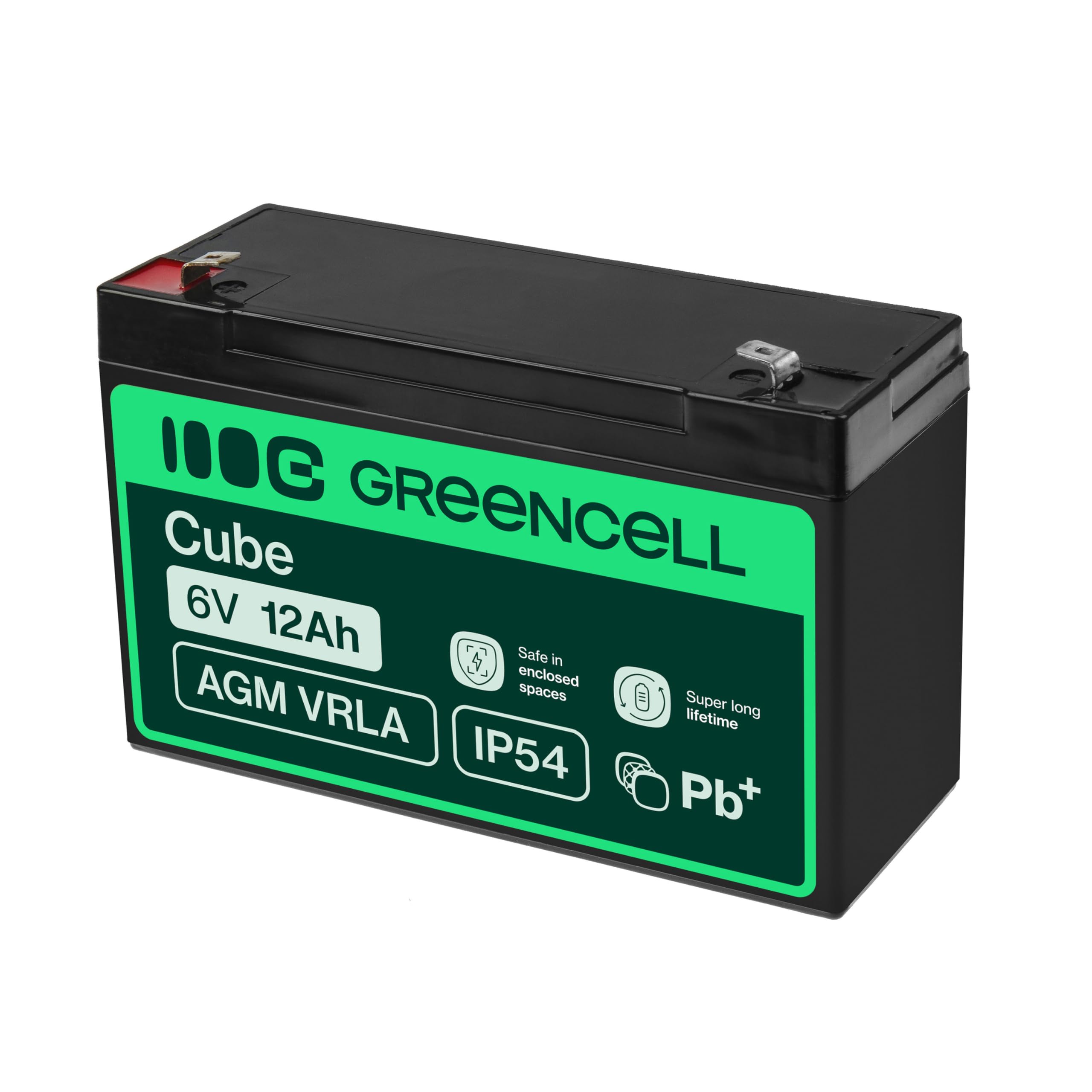 Green Cell AGM Battery 6V 12Ah - Batterie - 12.000 mAh Sealed Lead Acid (VRLA)