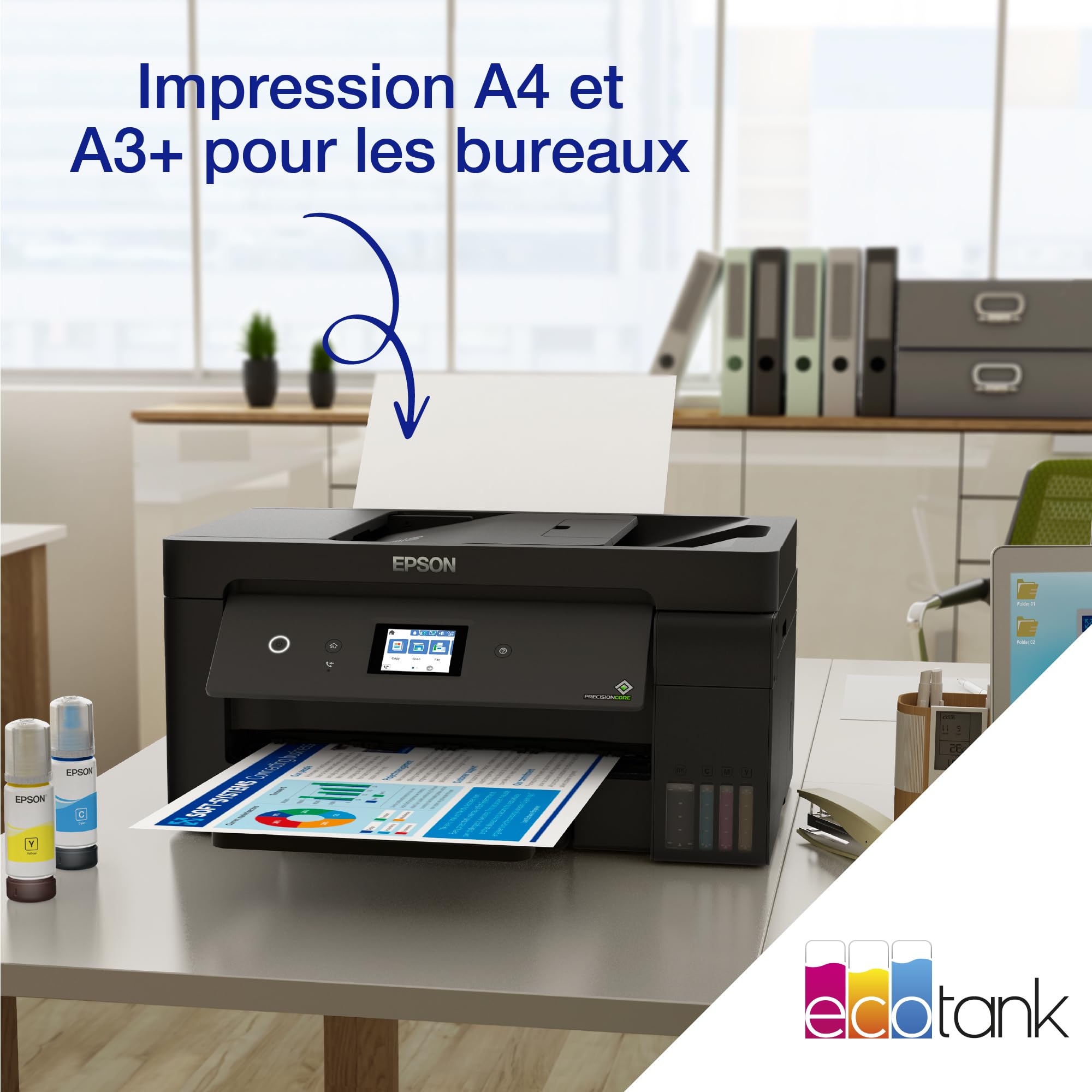 EPSON EcoTank ET-15000 MFP colour ink-jet A3/Ledger 297x432mm 11.5ppm copy 17ppm print 270 sheets USB 2.0 LAN Wi-Fi