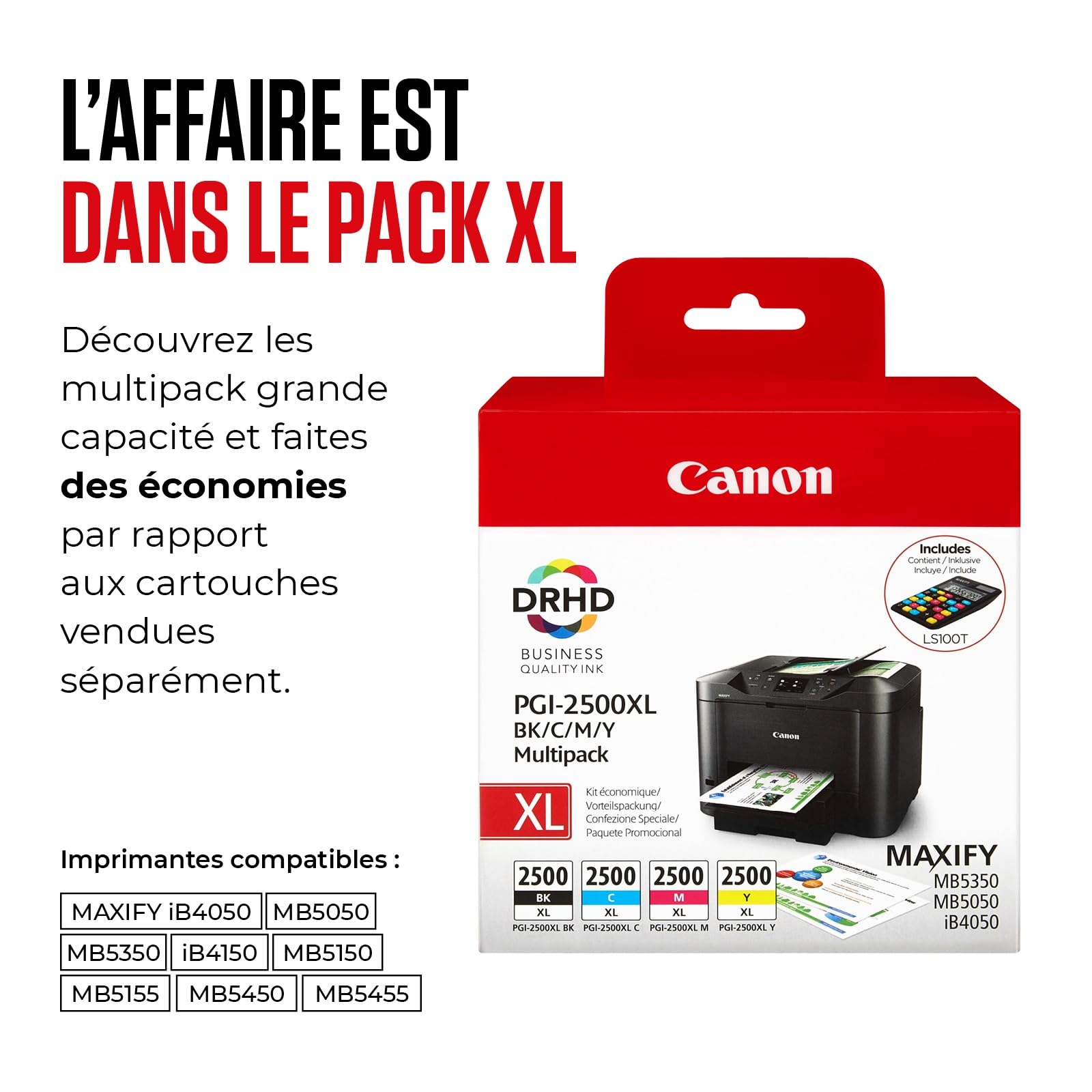 CANON PGI-2500XL Ink Cartridge BK/C/M/Y MULTI