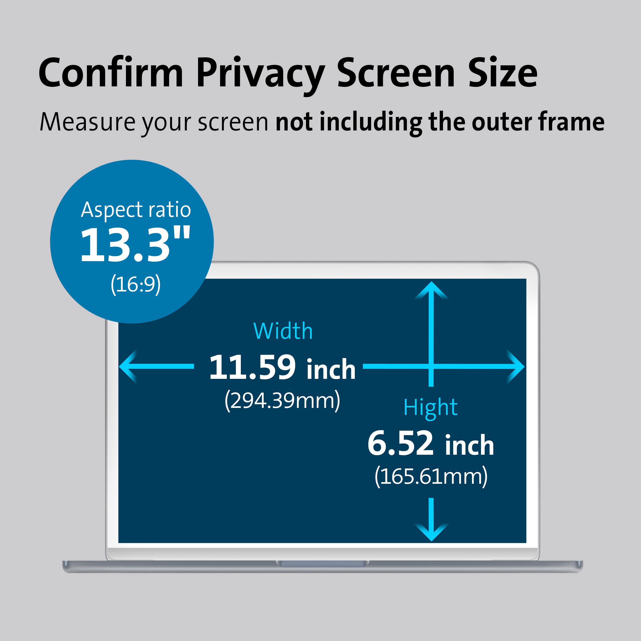 Magn Priv Scr Filt f 13.3 16:9 Laptop