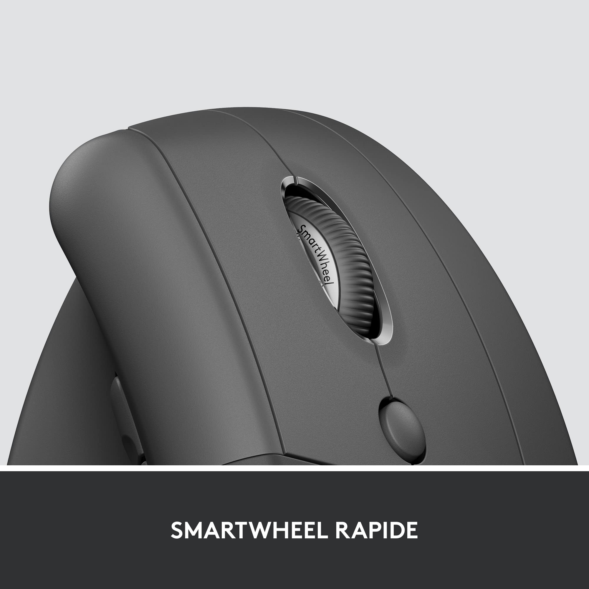 LOGITECH Lift for Business Vertical mouse ergonomic 6 buttons wireless Bluetooth 2.4 GHz Bolt USB receiver graphite