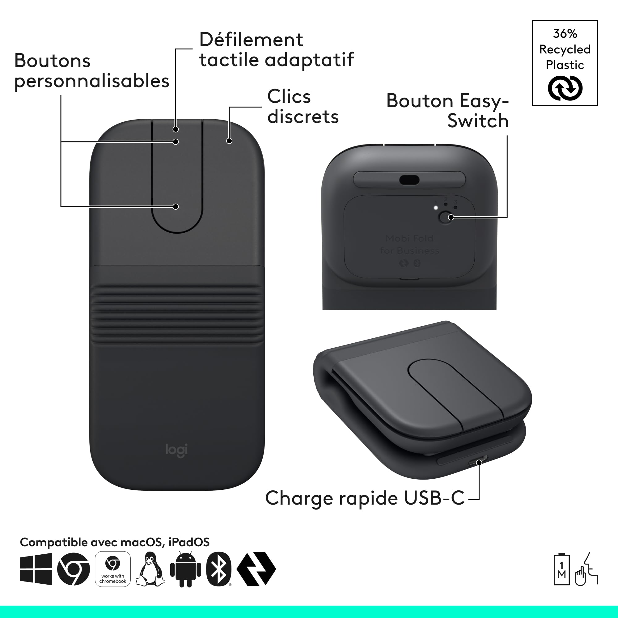 MOBI FOLD FOR BUSINESS - GRAPHITE