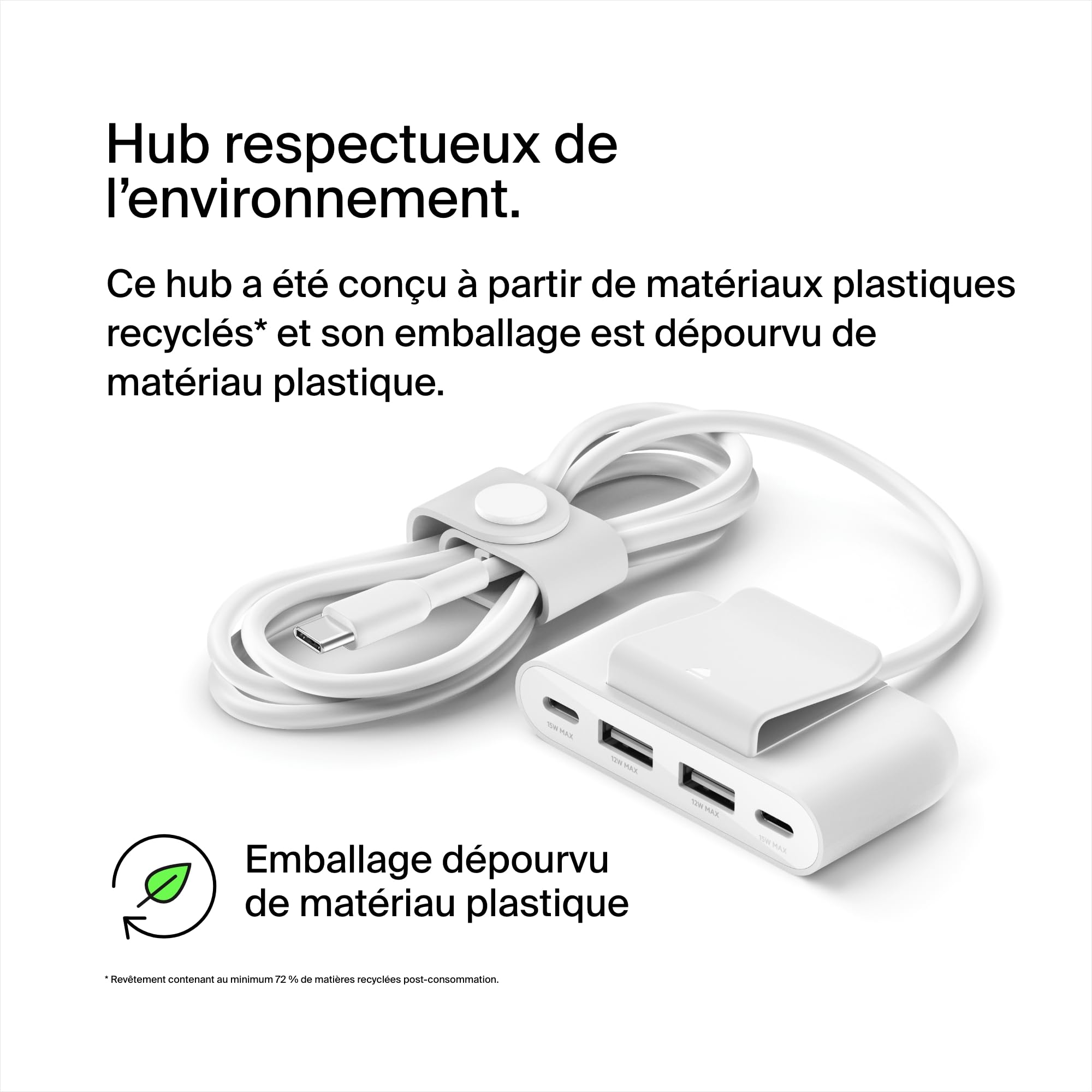 BELKIN BOOST CHARGE up to 30w 2xC + 2xA 4 Port Power Extender White