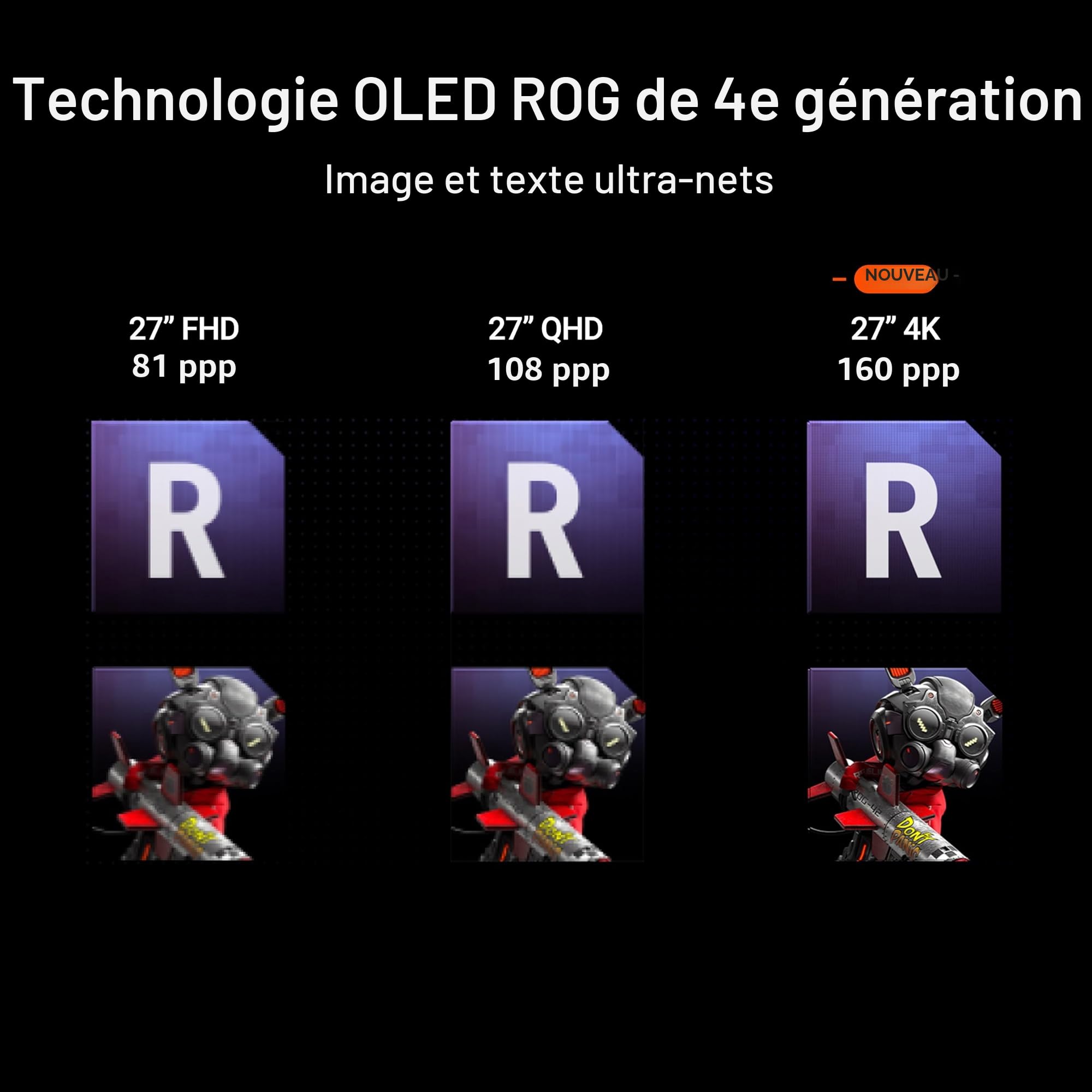 "ASUS ROG Swift OLED PG27UCDM écran plat de PC 67,3 cm (26.5"") 3840 x 2160 pixels 4K Ultra HD QD-OLED Noir"